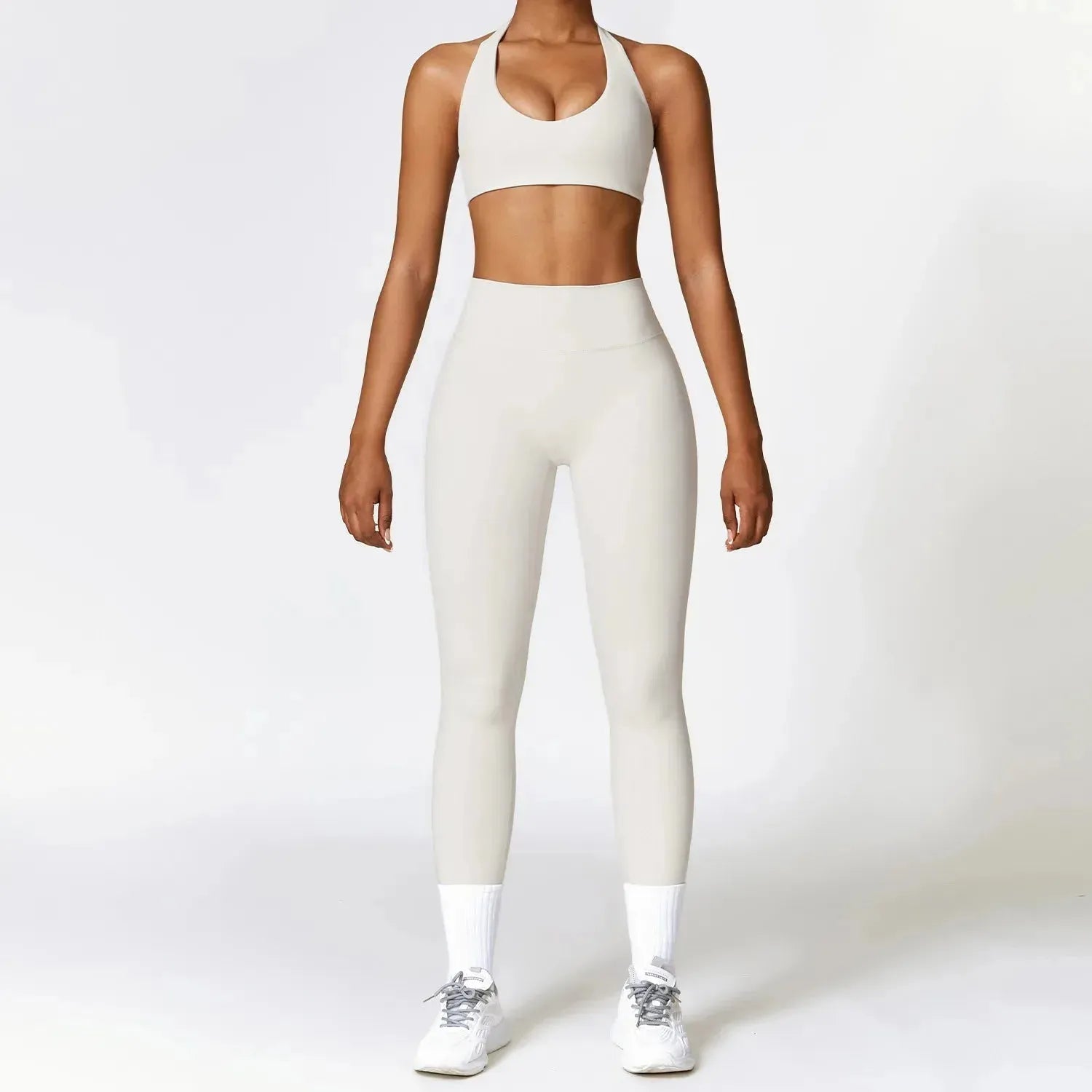 2-Piece Women's Workout Set - Breathable Sports Bra & Quick-Dry Yoga Outfit for Gym, Running & Fitness | Stylish Back Design Activewear