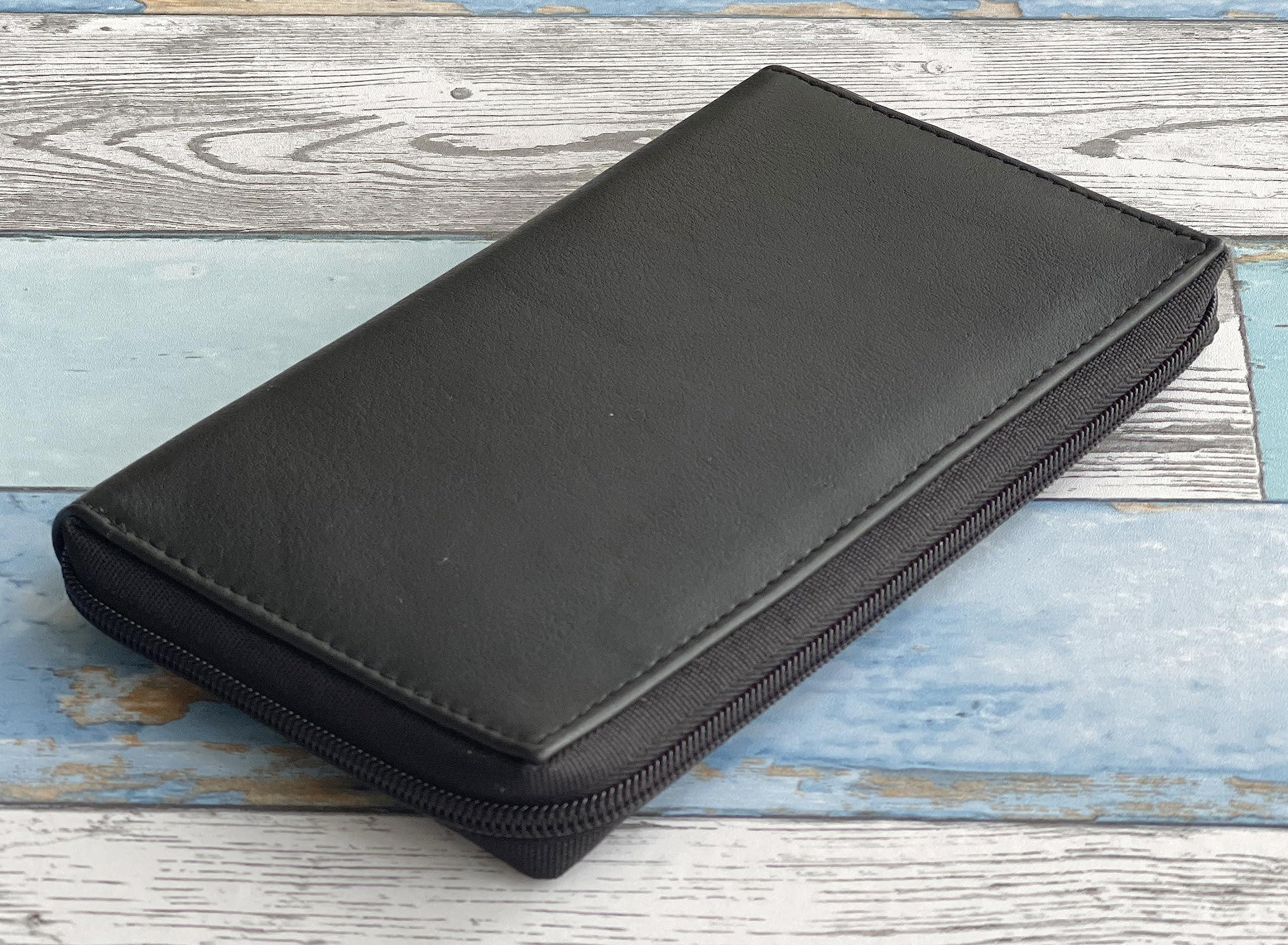 Genuine Leather Zippered Credit Card Wallet Organizer for Women - Slim RFID Blocking Wallet with Multiple Card Slots - Perfect for Travel, Shopping & Everyday Use