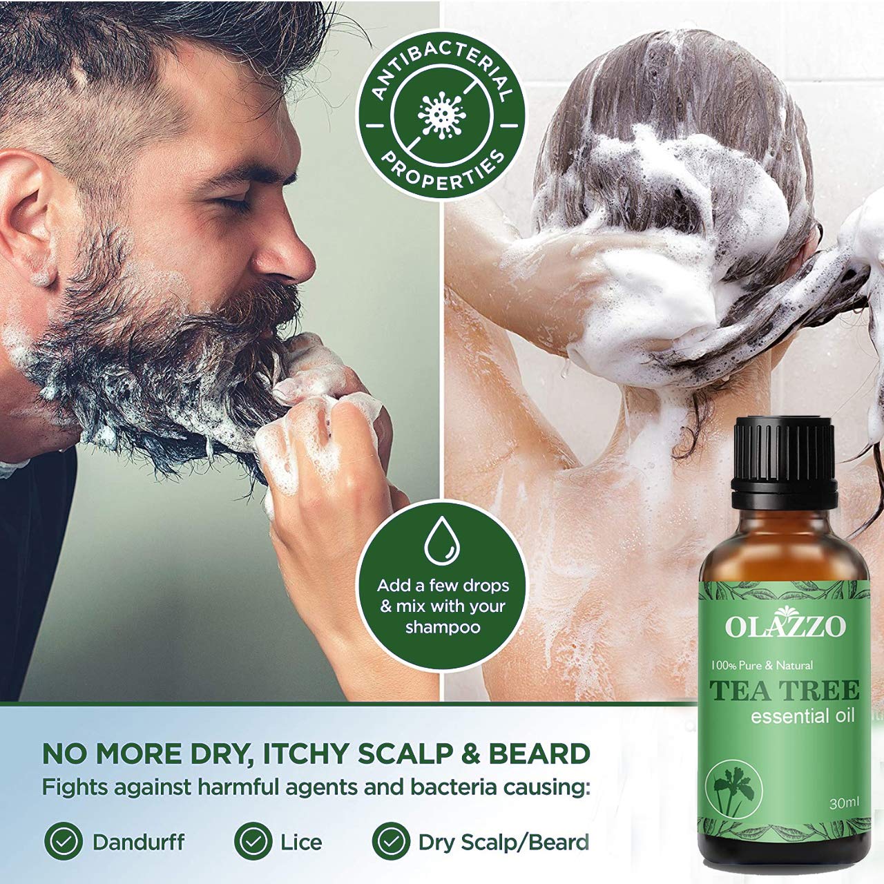 Pure Tea Tree Essential Oil for Skin, Hair & Face - 100% Natural Steam Distilled Treatment for Acne, Dandruff & Healthy Nails | 30ml Organic Oil for Aromatherapy, DIY Beauty & Home Remedies