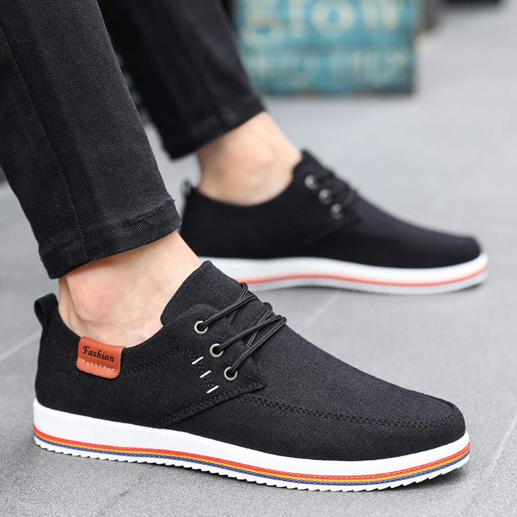 **IQYU Men's Running Shoes - Lightweight Breathable Trainers for Outdoor Sports & Casual Wear - Non-Slip Boat Deck Slippers with Soft Cushioning - Perfect for Jogging, Gym, Travel & Daily Use**