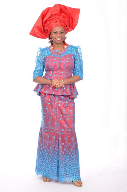 Elegant Blue African French Lace Top and Skirt Set with Red Lining DP3270 - Perfect for Weddings, Parties, and Special Occasions