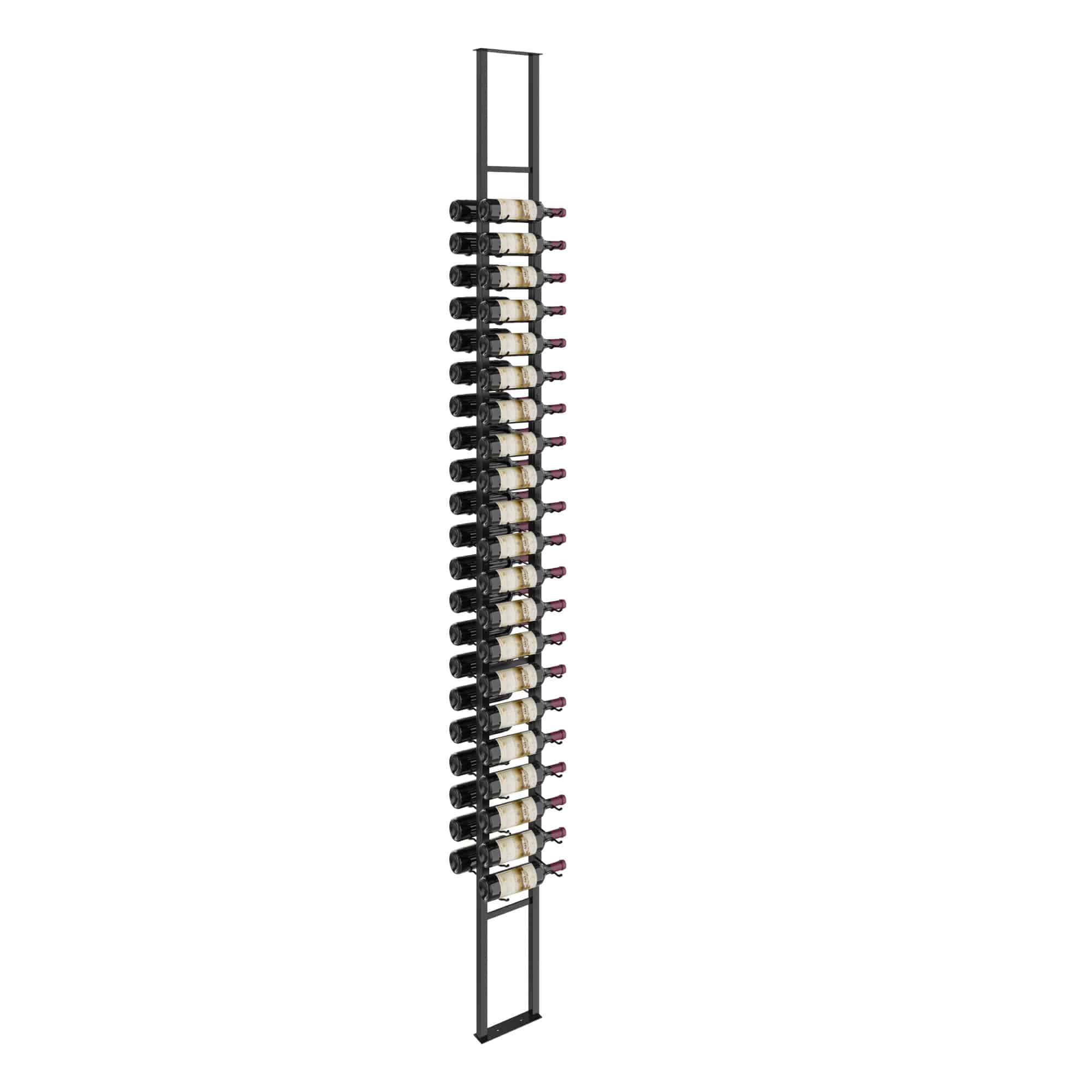 2-Sided Floating Wine Rack Kit - Holds 42 Bottles | Wall-Mounted Wine Storage for Kitchen, Bar & Dining Room | Space-Saving Wine Display Organizer
