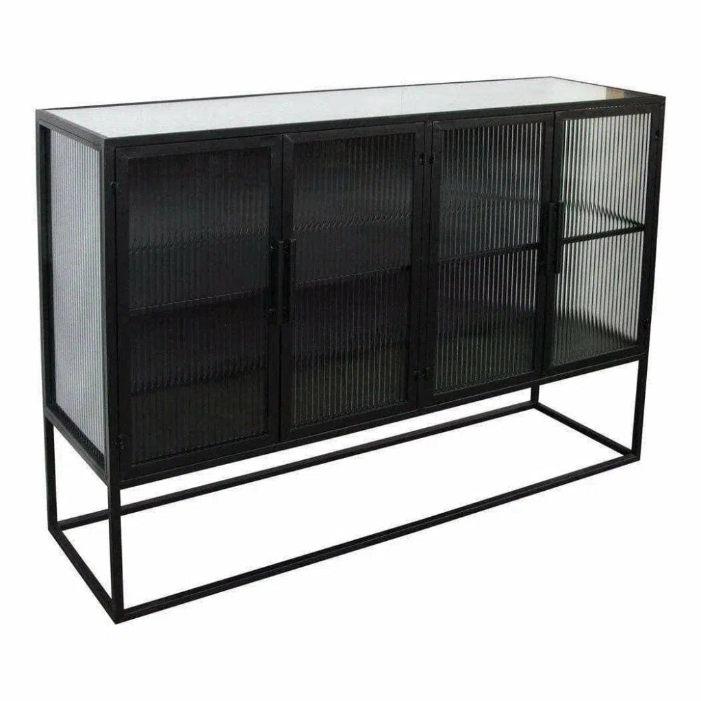 47 Inch Black Industrial Cabinet - Heavy Duty Storage for Garage, Workshop & Office Organization