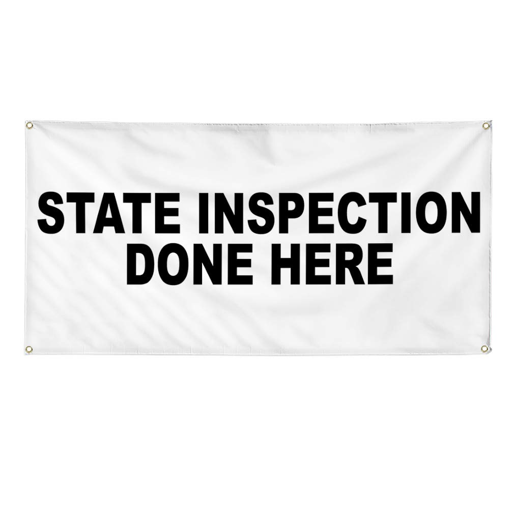 Custom Vinyl Banner - Multiple Sizes (60x144 Inches) | Weatherproof Outdoor Business Sign with 10 Grommets | Perfect for State Inspection Stations, Car Dealerships & Industrial Yard Signs | Durable for All Weather Conditions