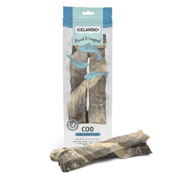 Premium Icelandic Hand-Wrapped Cod Skin Dog Treats - All-Natural, High-Protein Chews for Dental Health - Perfect for Training, Rewards & Long-Lasting Chewing Fun