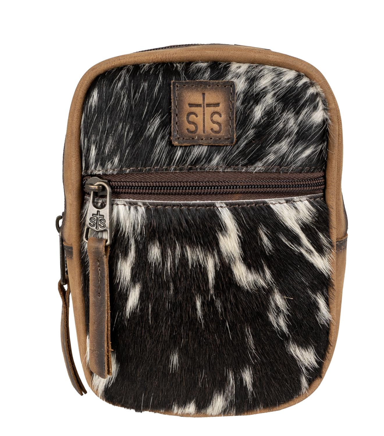 STS Ranchwear Women's Auzlyn Cowhide/Tan Leather Crossbody Purse - Stylish Western Handbag for Everyday Use, Travel & Country Events