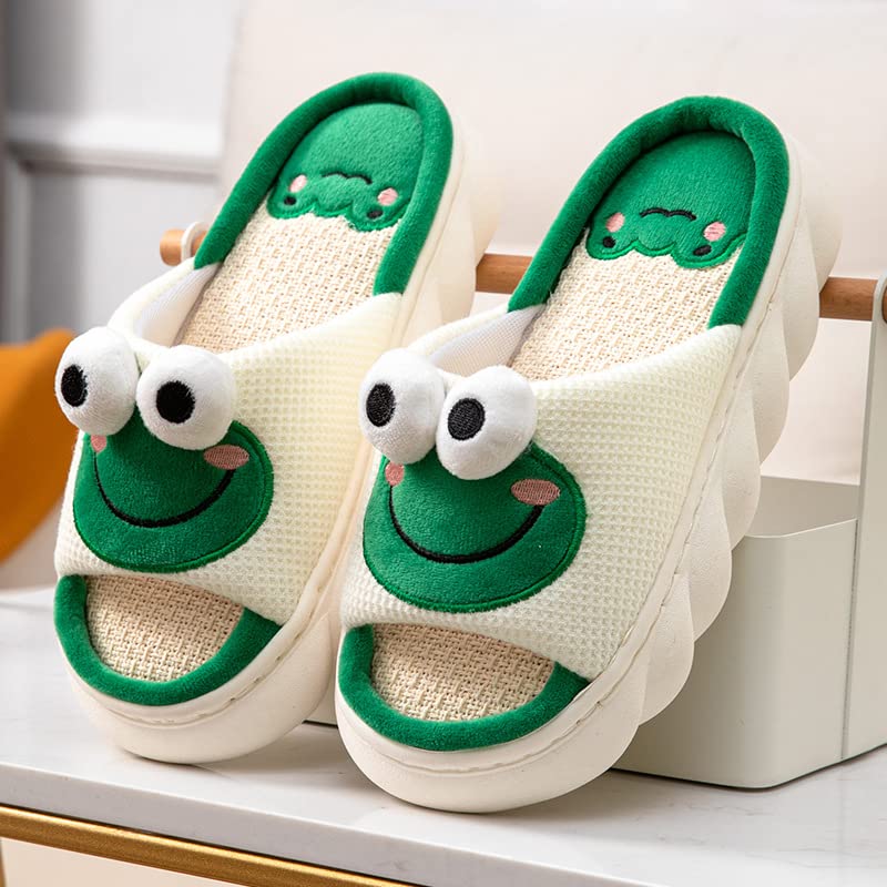 Yoroka Cartoon Animal Slippers for Women - Soft Thick Sole Indoor/Outdoor House Shoes - Cute Comfortable Home & Garden Wear