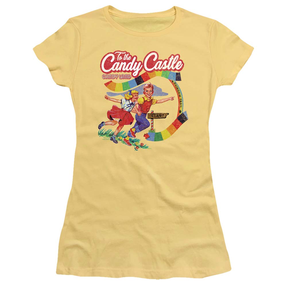 Candy Land to The Candy Castle Juniors' Sheer Fitted T-Shirt for Girls | Soft & Comfortable Stretch Tee | Perfect for Casual Wear, Parties & Everyday Outfits