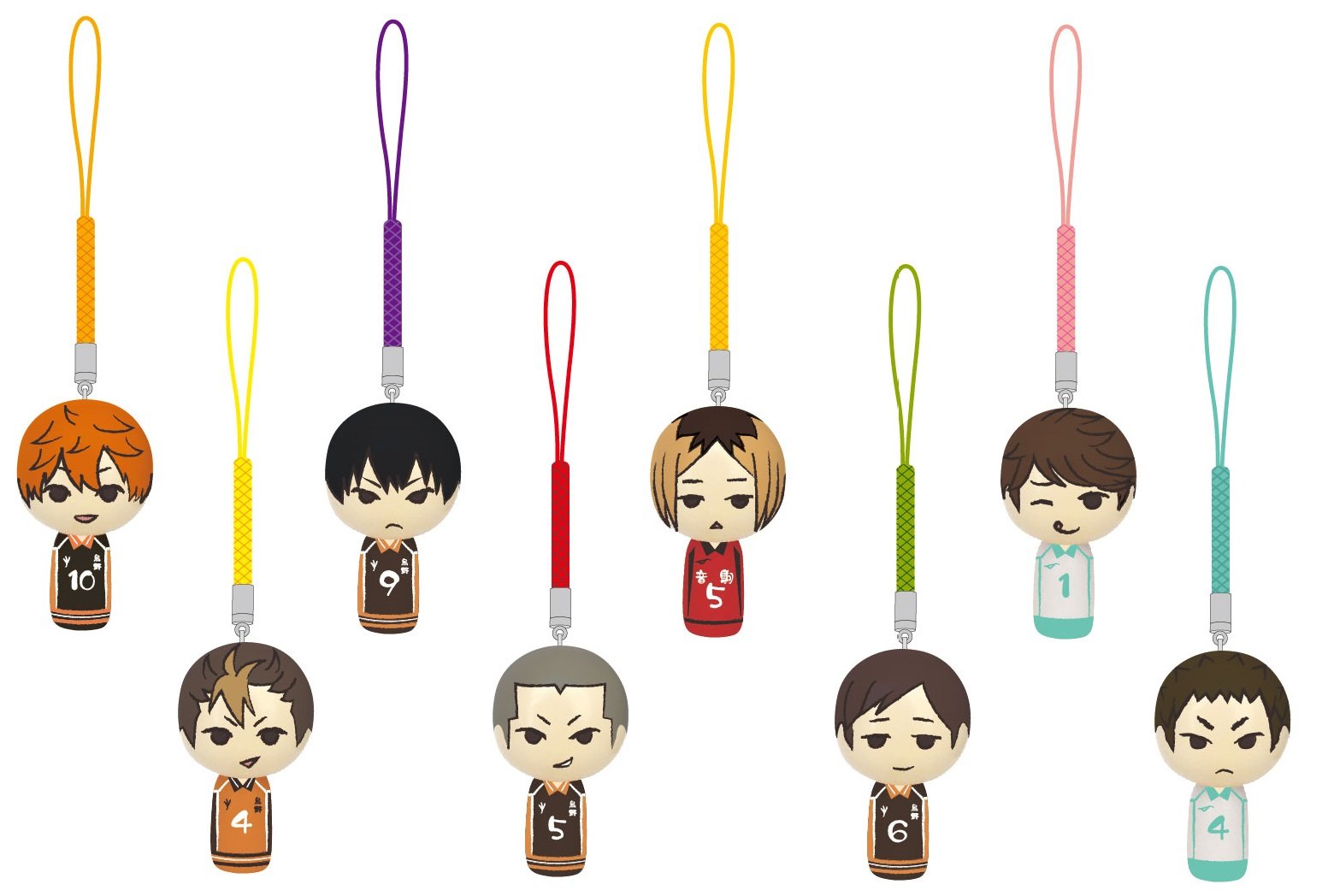 Haikyu Kokeshi Netsuke Vol.1 Box Set - 8 Piece Anime Collectible Figures for Fans | Perfect for Display, Gifts & Anime Collections