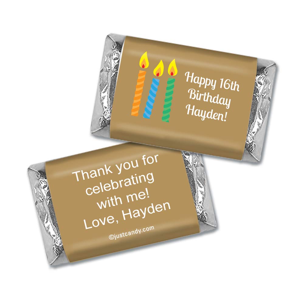 Personalized Mini Chocolate Candy Favors for Birthday Parties - 75 Count - Perfect for Party Favors, Goodie Bags & Celebrations