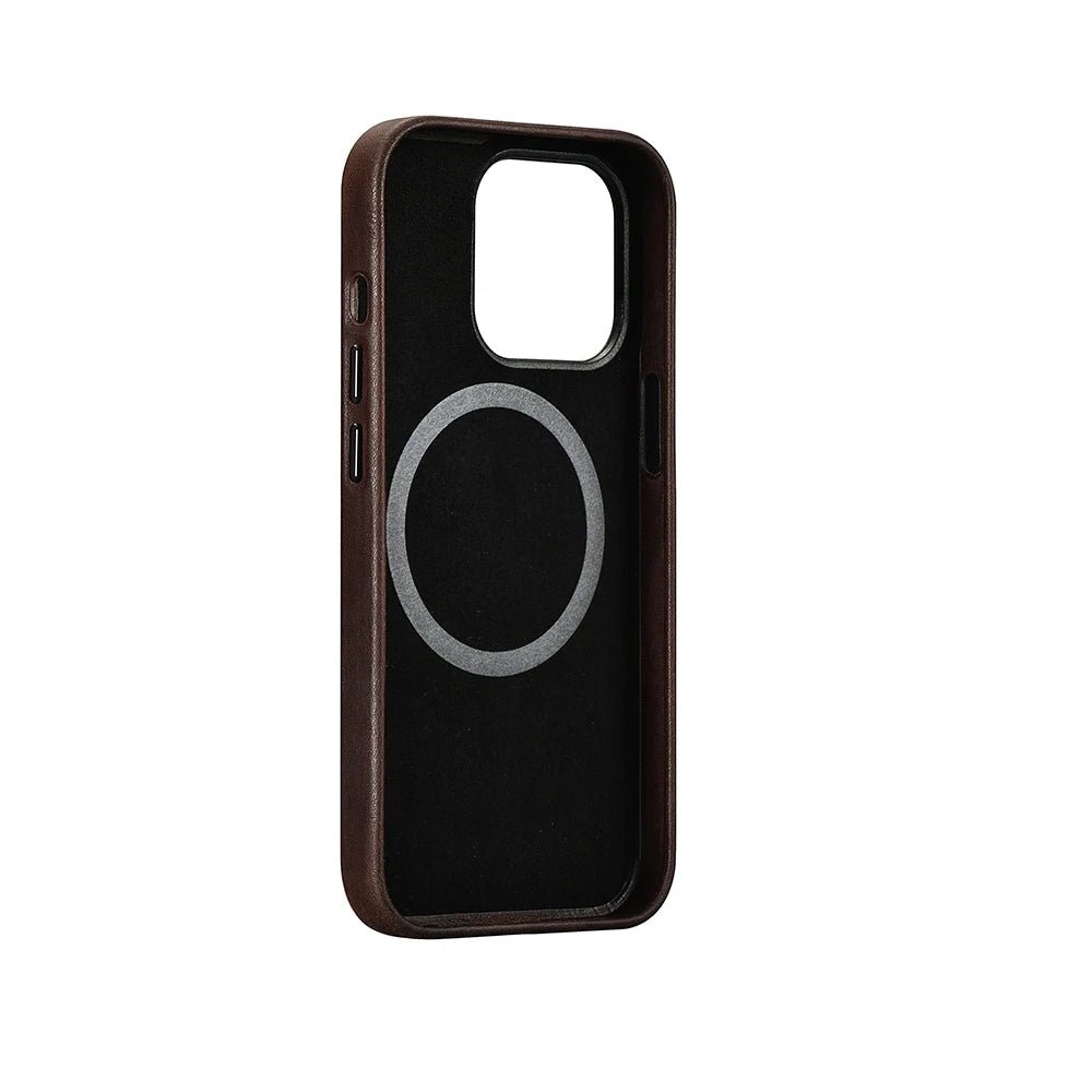 Genuine Leather iPhone Case - Premium Handmade Real Leather Cover for iPhone [Models] - Slim Protective Phone Case for Everyday Use & Business Style