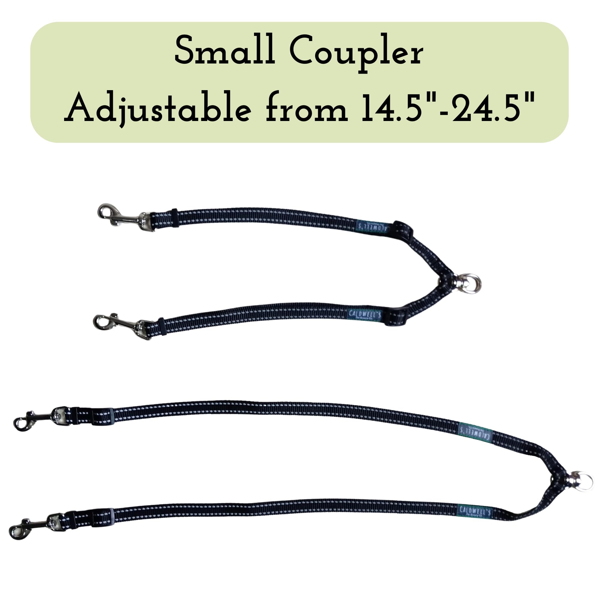 **Caldwell's Pet Supply Co. Adjustable Tangle-Free Dog Leash Coupler – Dual Dog Leash Splitter for Walking 2 Small to Medium Dogs – Perfect for Parks, Hiking & Daily Walks**