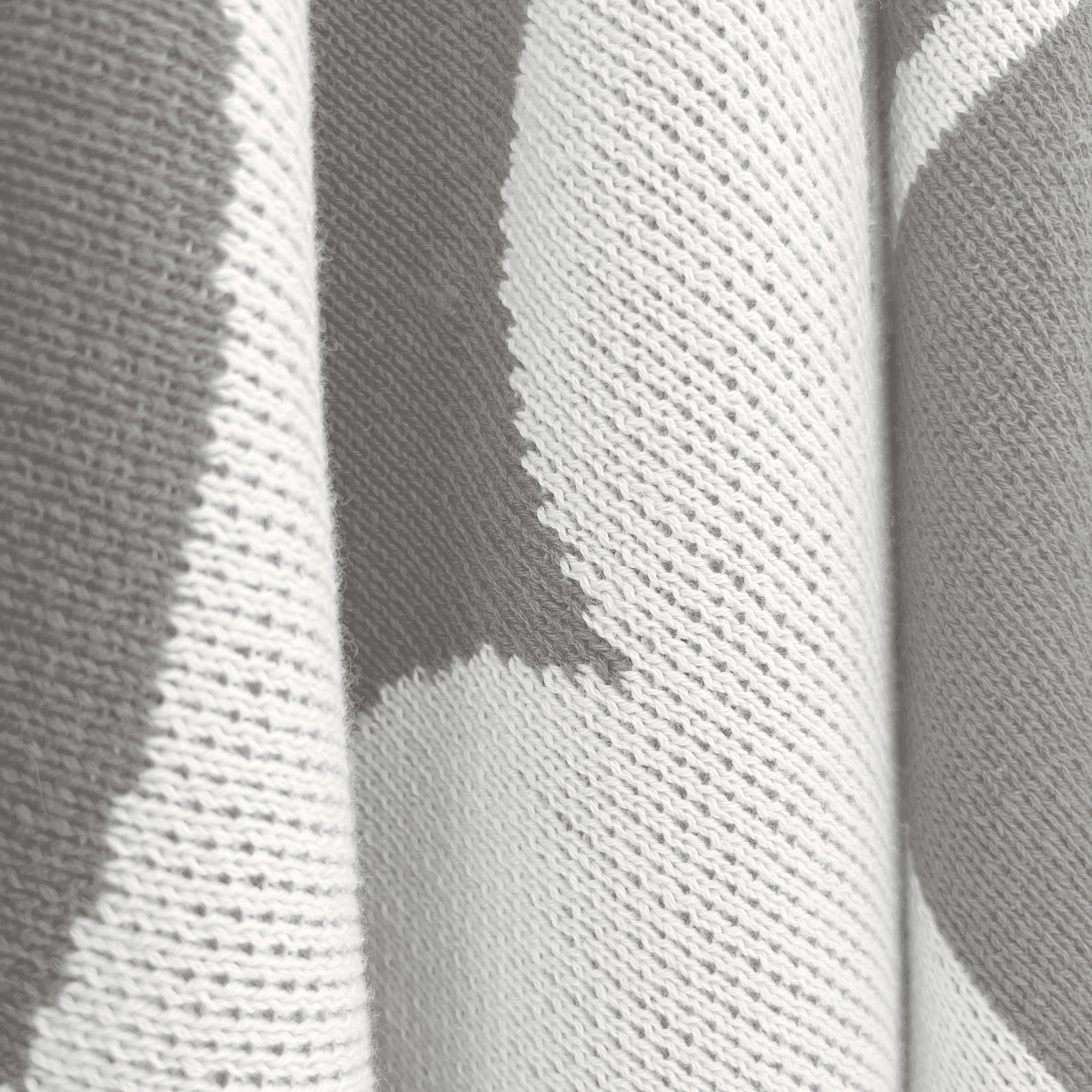 Abstract Knitted Throw Blanket 51x67 Inches Taupe & Ivory - Cozy Soft Chunky Knit Blanket for Couch, Bed, Sofa, Living Room & Home Decor