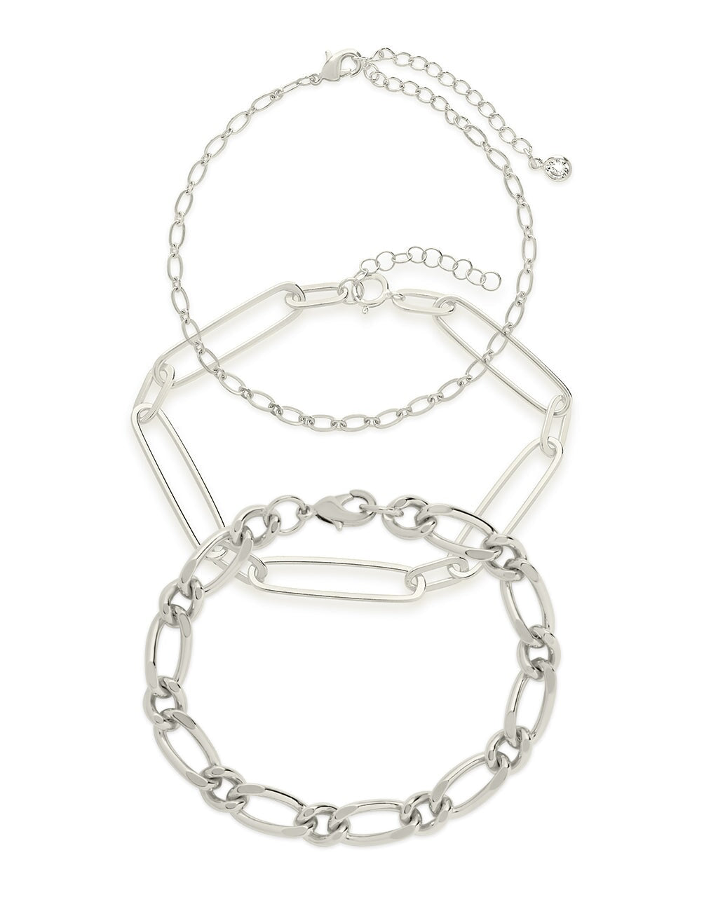 3-Piece Stacked Chain Bracelet Set for Women - Trendy Layered Bracelets for Everyday Wear & Gift Giving