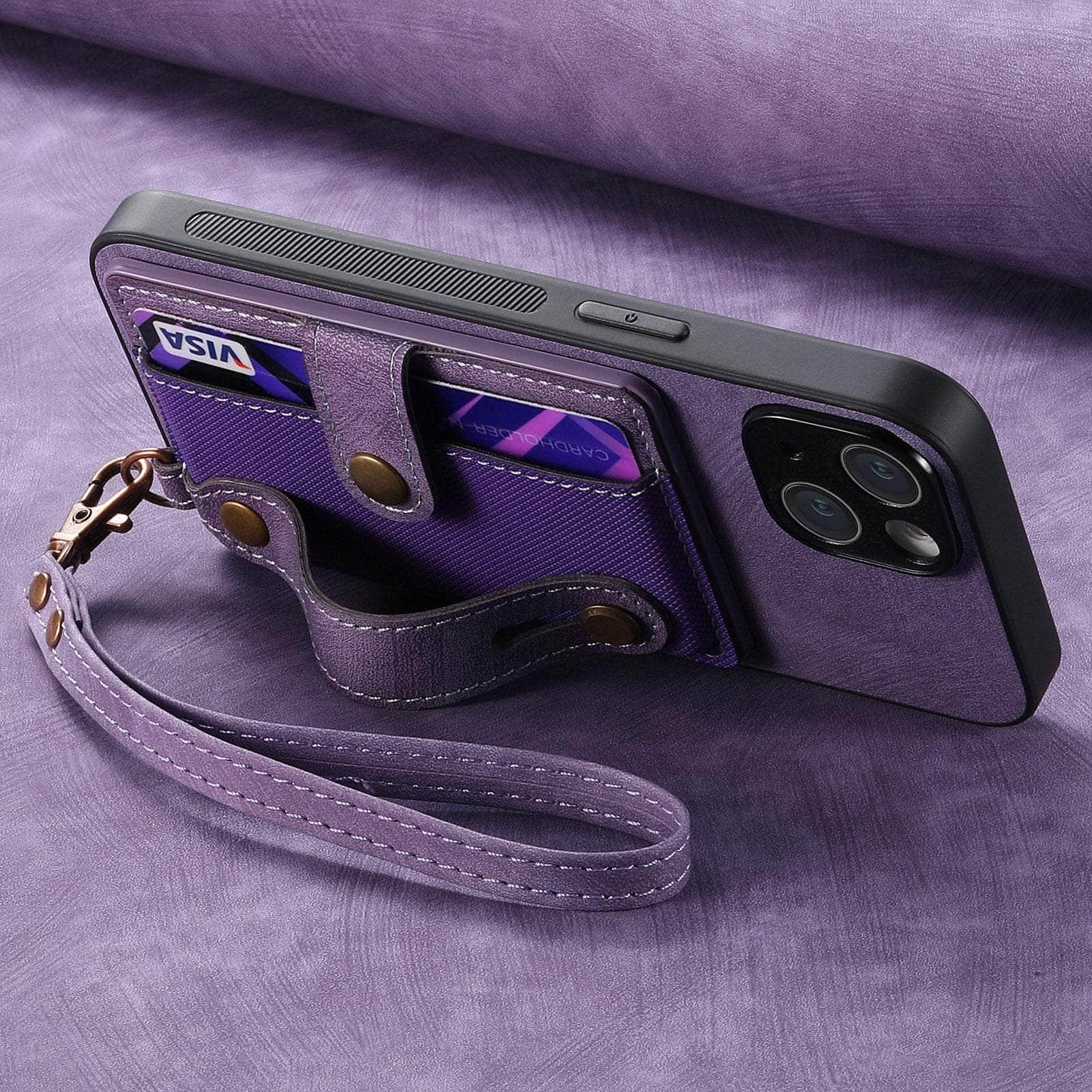 Vegan Leather iPhone 15 Plus Wallet Case with Card Holder - Slim Protective Cover for Everyday Use & Travel