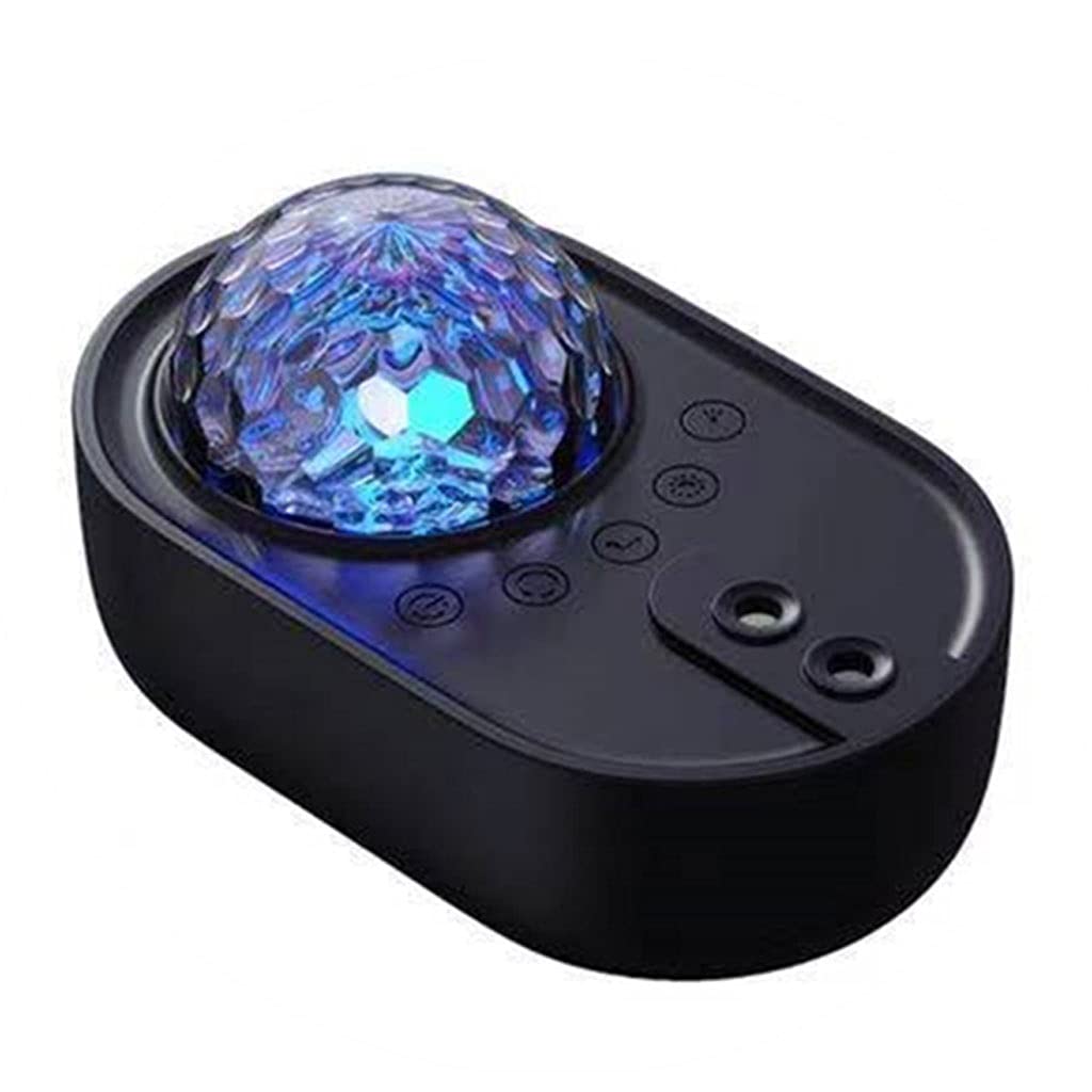Starry Sky Projector Night Light with Bluetooth Speaker - Galaxy LED Projection Lamp for Kids Bedroom, Home Decor & Party Lighting | Spaceship Design, Black | Perfect for Relaxation, Sleep Aid & Mood Lighting