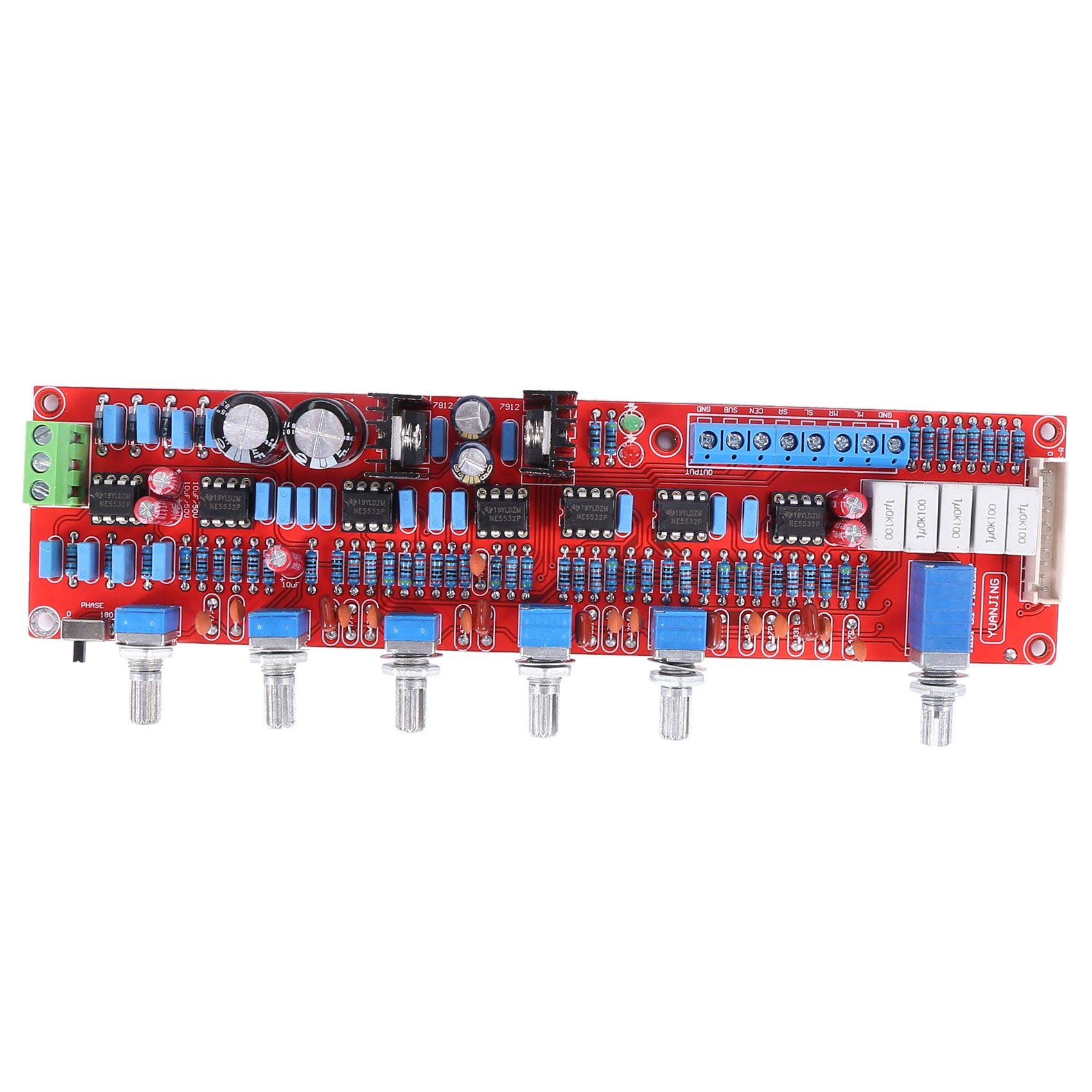 Seprendi NE5532 Preamplifier Board - HIFI 5.1 Channel Tone Control Volume Panel Preamp Mixer for Audio Systems | Home Theater, Studio Recording & DIY Audio Projects