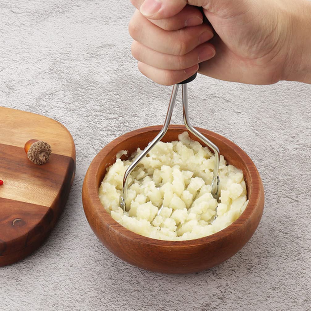 BESPORTBLE 2-Pack Manual Potato Masher - Heavy Duty Stainless Steel Potato Presser & Crusher for Kitchen - Perfect for Mashed Potatoes, Sweet Potatoes, Vegetables - Ideal for Home Cooking, Restaurants & Meal Prep