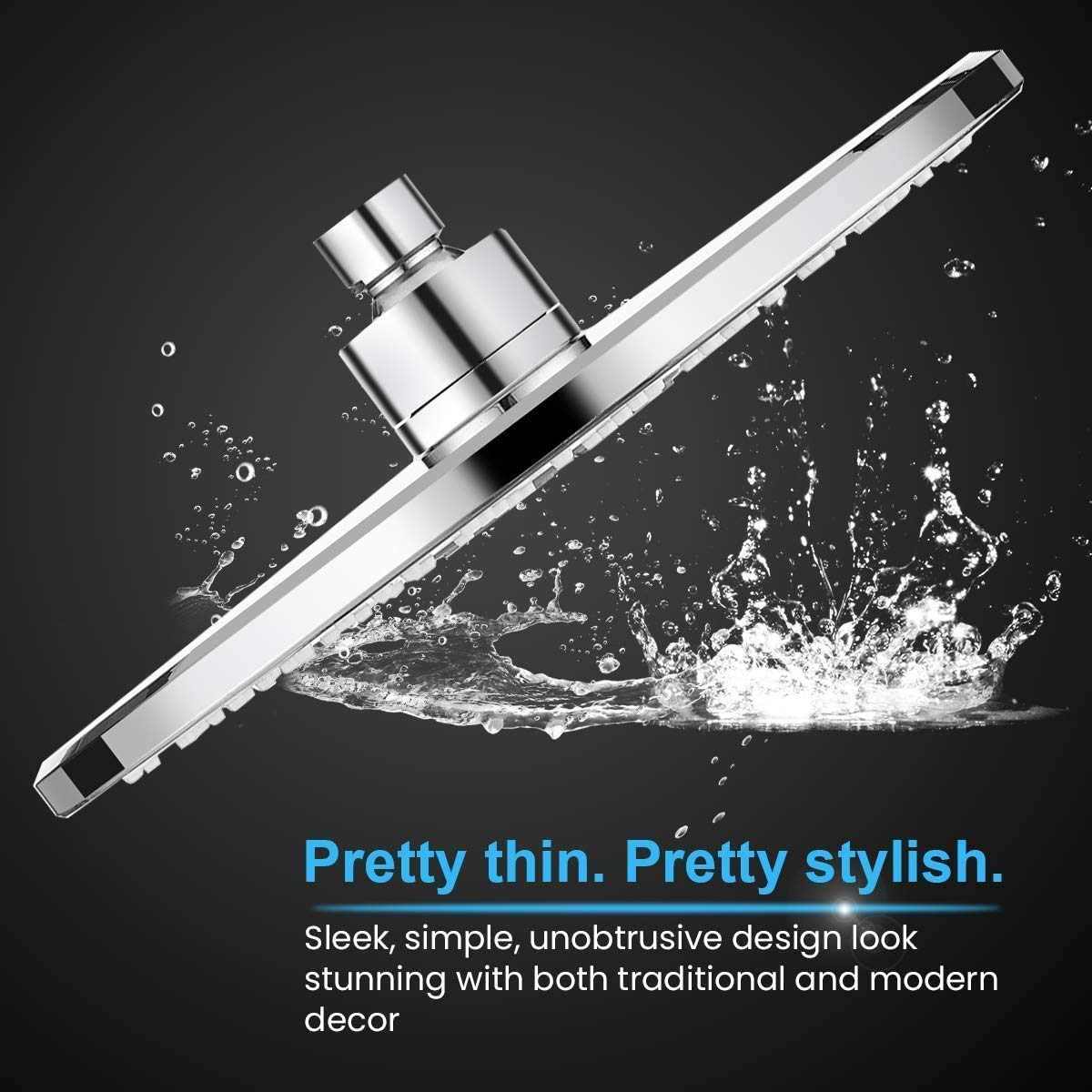 High Pressure Dual Shower Head Combo - Rain Shower & Handheld Shower Head with Hose for Bathroom, Spa & Relaxation | Perfect for Home, Hotel & Gym Use