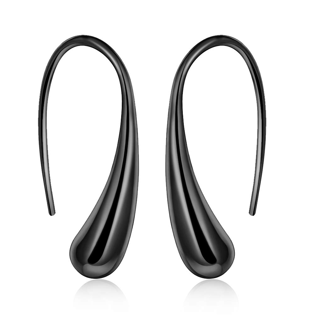 Lightweight Teardrop Gold Hoop Earrings for Women - 14k Gold Plated Chunky Huggie Earrings, High Polished Statement Jewelry Gift - Perfect for Everyday Wear, Parties & Special Occasions