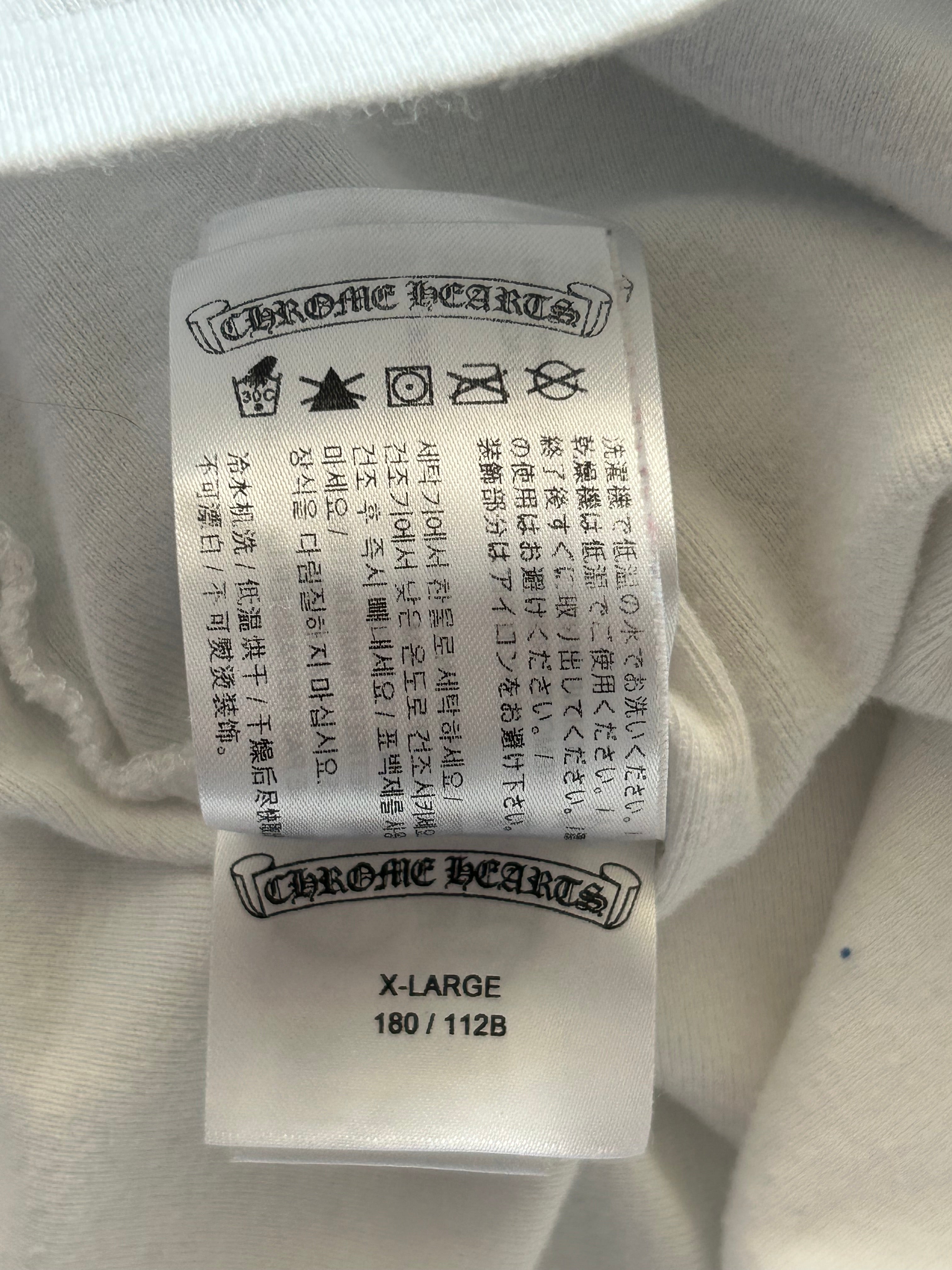 Chrome Hearts Blue & White CH Logo Long Sleeve T-Shirt for Men - Stylish Casual Streetwear for Everyday Wear & Outfits