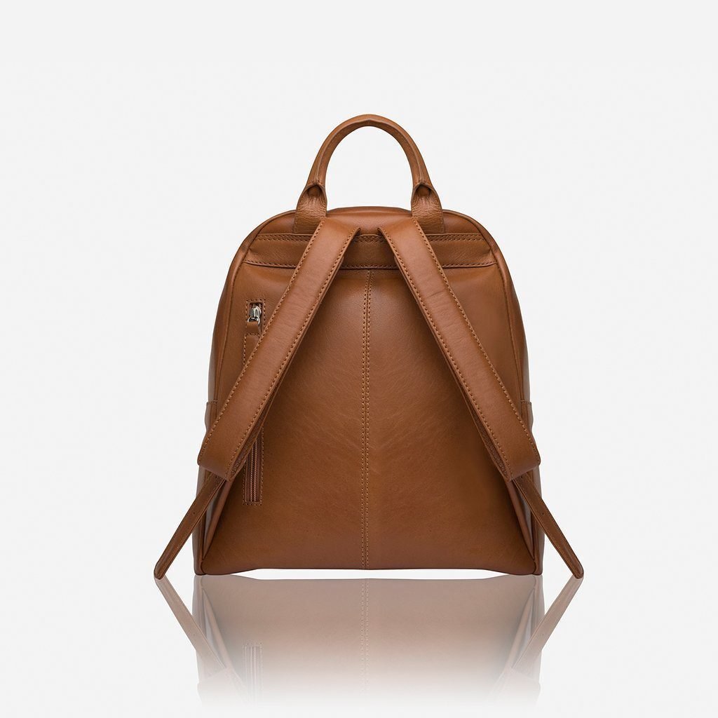 Jekyll & Hide Osaka Casual Women's Zip Top Backpack 35cm Tan - Stylish Everyday Purse for Work, School & Travel