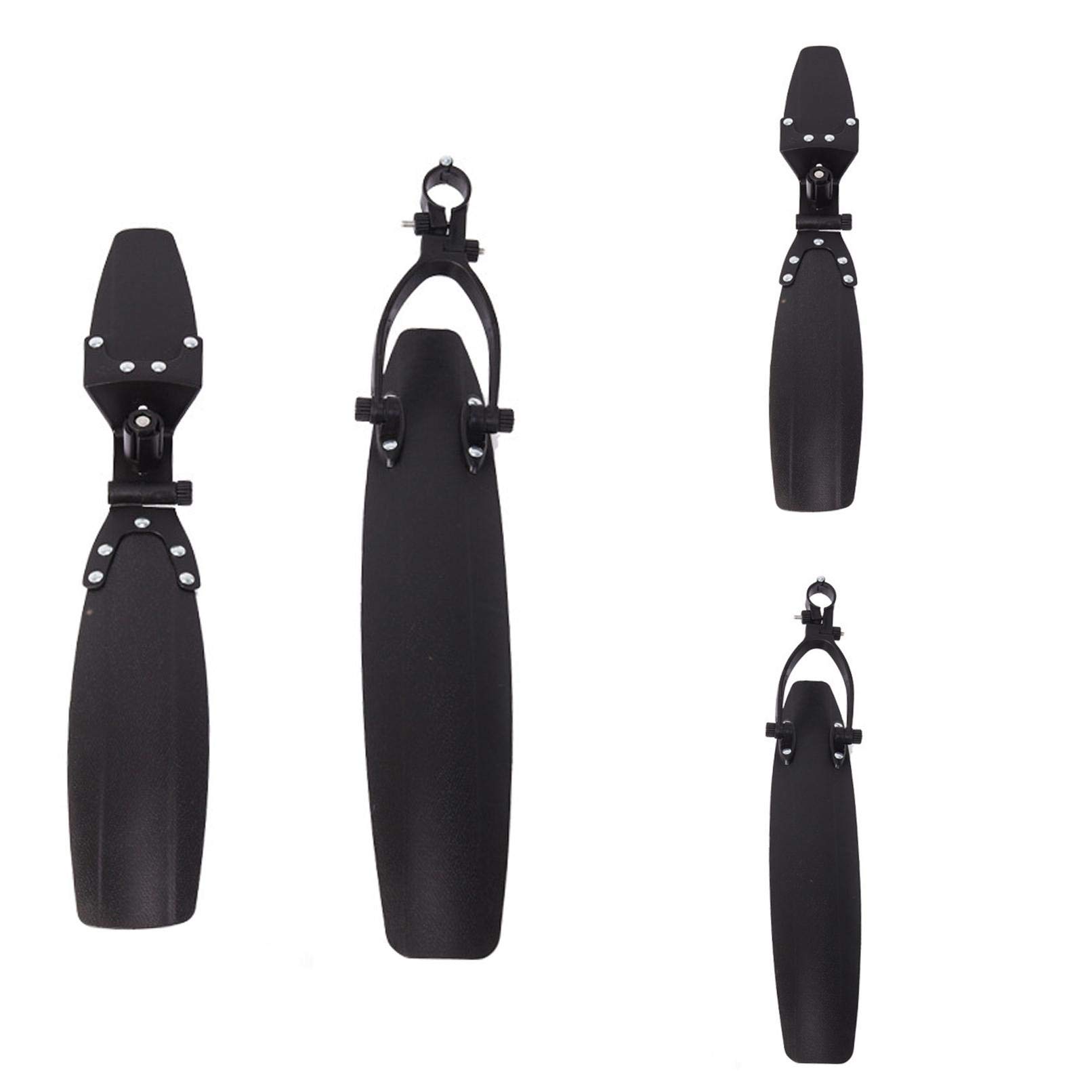 JENPECH Adjustable Bike Mudguard Set (2 Pcs) - Universal Front & Rear Plastic Fenders for Mountain, Road & City Bicycles | Splash Protection for All Weather Cycling Commuting & Outdoor Adventures