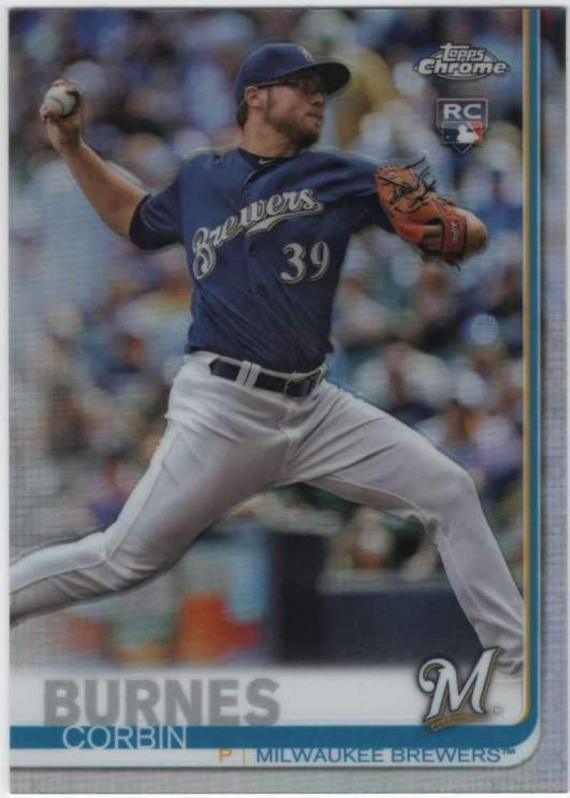 2019 Topps Chrome Refractors #84 Corbin Burnes Milwaukee Brewers Baseball Card - Rare Collectible for Sports Memorabilia & Trading Card Enthusiasts - Perfect for Display, Investment & Fantasy Baseball Fans