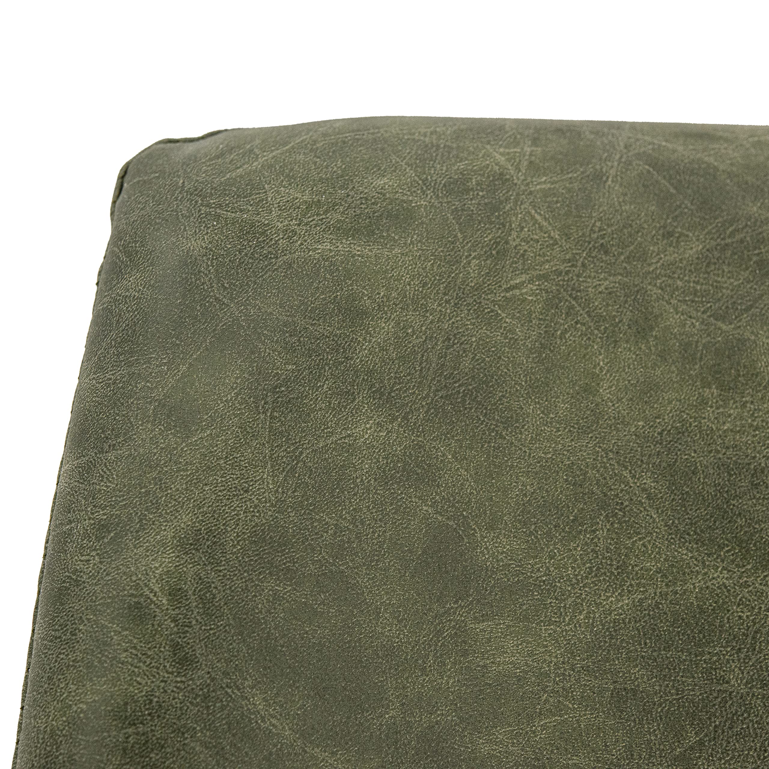 Modern Leather Dining Chairs with Gold Legs - LeisureMod Markley Olive Green Kitchen Chairs for Home, Restaurant & Office Use