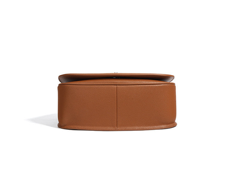 Stylish Curved Flap Saddle Bag for Women - Vintage Leather Crossbody Purse with Adjustable Strap | Perfect for Everyday Use, Travel & Casual Outings