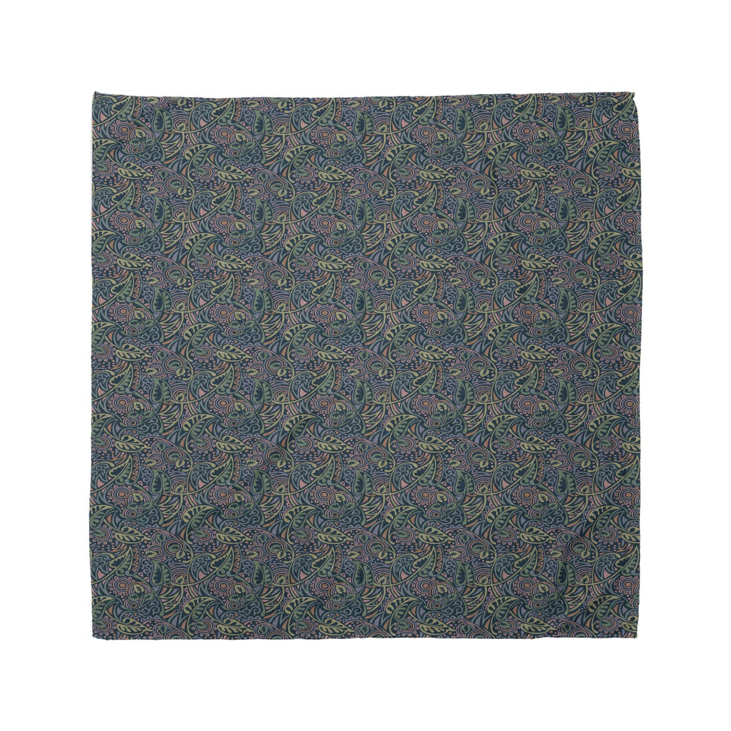 Ambesonne Botanical Bandana - Vintage Muted Tone Leaves Print - Unisex Head Scarf & Neck Tie for Men Women - Perfect for Outdoor Activities, Music Festivals & Casual Wear