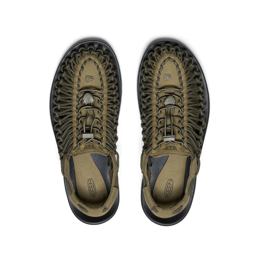 UNEEK Men's Comfortable Outdoor Sandals - Dark Olive/Black | Perfect for Hiking, Travel & Beach Adventures