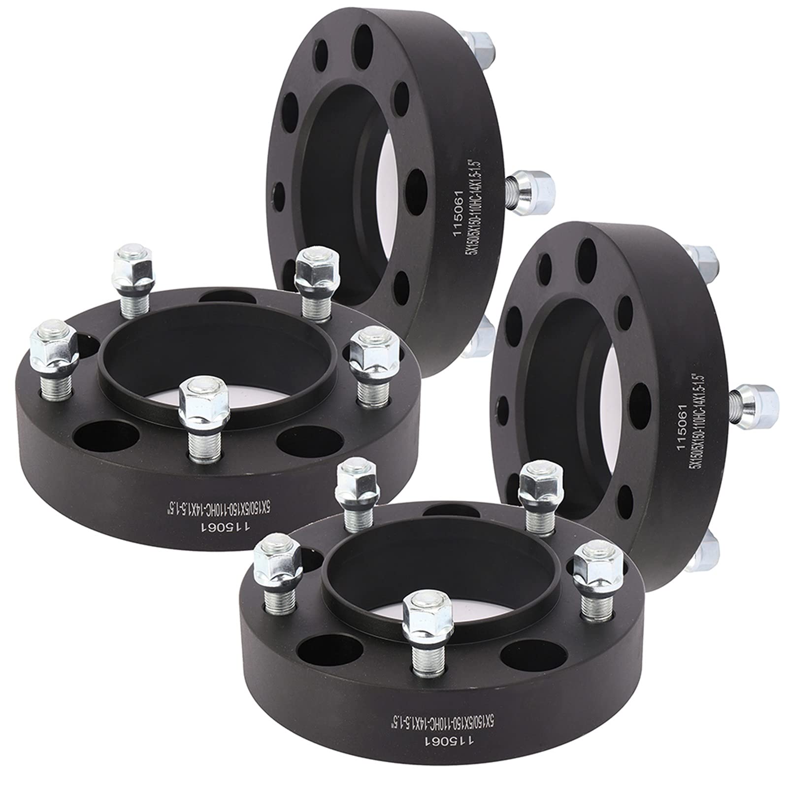 AINTIER 4X 1.5 Inch 5x150mm to 5x150mm 14x1.5 Hubcentric Wheel Spacers - 5 Lug Fit for Toyota Land Cruiser, Sequoia & Tundra - Enhance Off-Road Performance & Stance