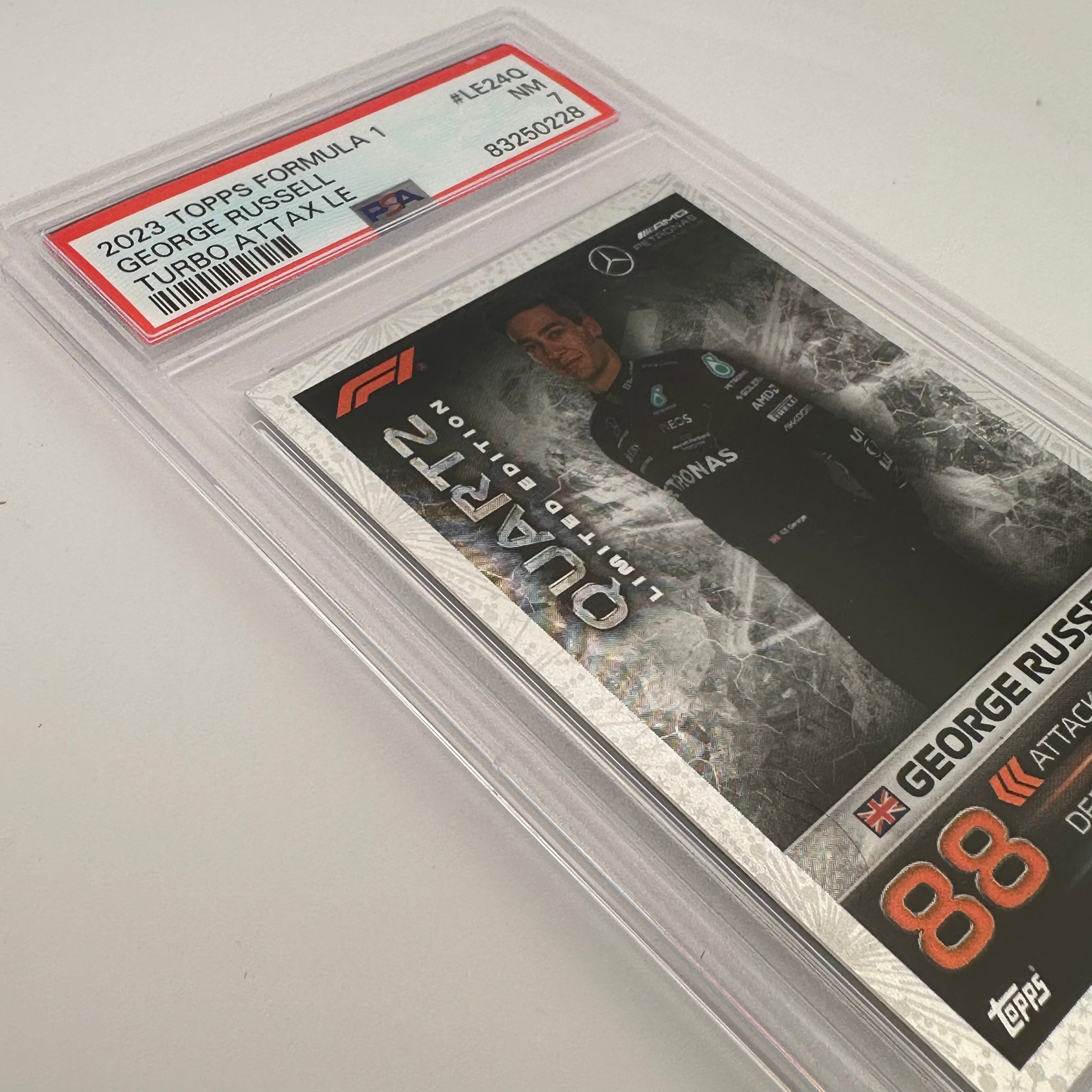 PSA 7 Graded George Russell #LE24Q Quartz Limited Edition F1 Racing Card - Perfect for Collectors, Fans & Sports Memorabilia Displays