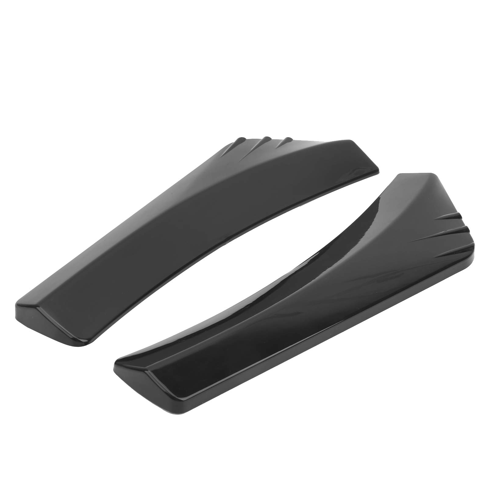2PCS Glossy Black Car Bumper Lip Protector - Universal Anti-Scratch Diffuser Splitter Wrap for Sedans, SUVs & Trucks - Perfect for Parking, Daily Driving & Car Shows