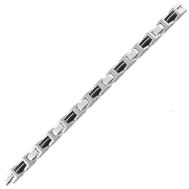 Premium Stainless Steel Black Link Bracelet for Men & Women - Durable, Hypoallergenic Jewelry for Everyday Wear, Gifts & Special Occasions