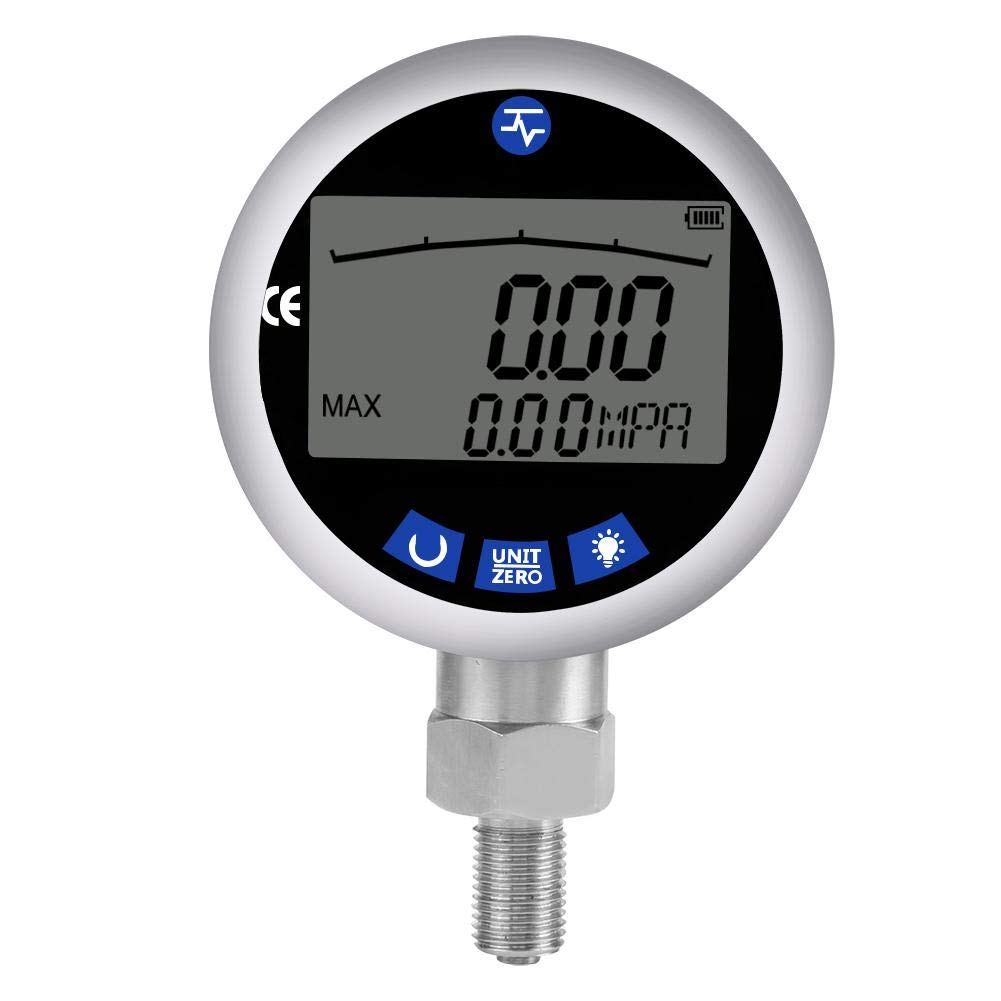 Digital Pressure Gauge 400BAR 0-40Mpa 10000PSI - DPG-80B Hydraulic Gauge with G1/4 Connector for Oil, Gas & Water Pressure Measurement | Ideal for Industrial, Automotive & HVAC Systems