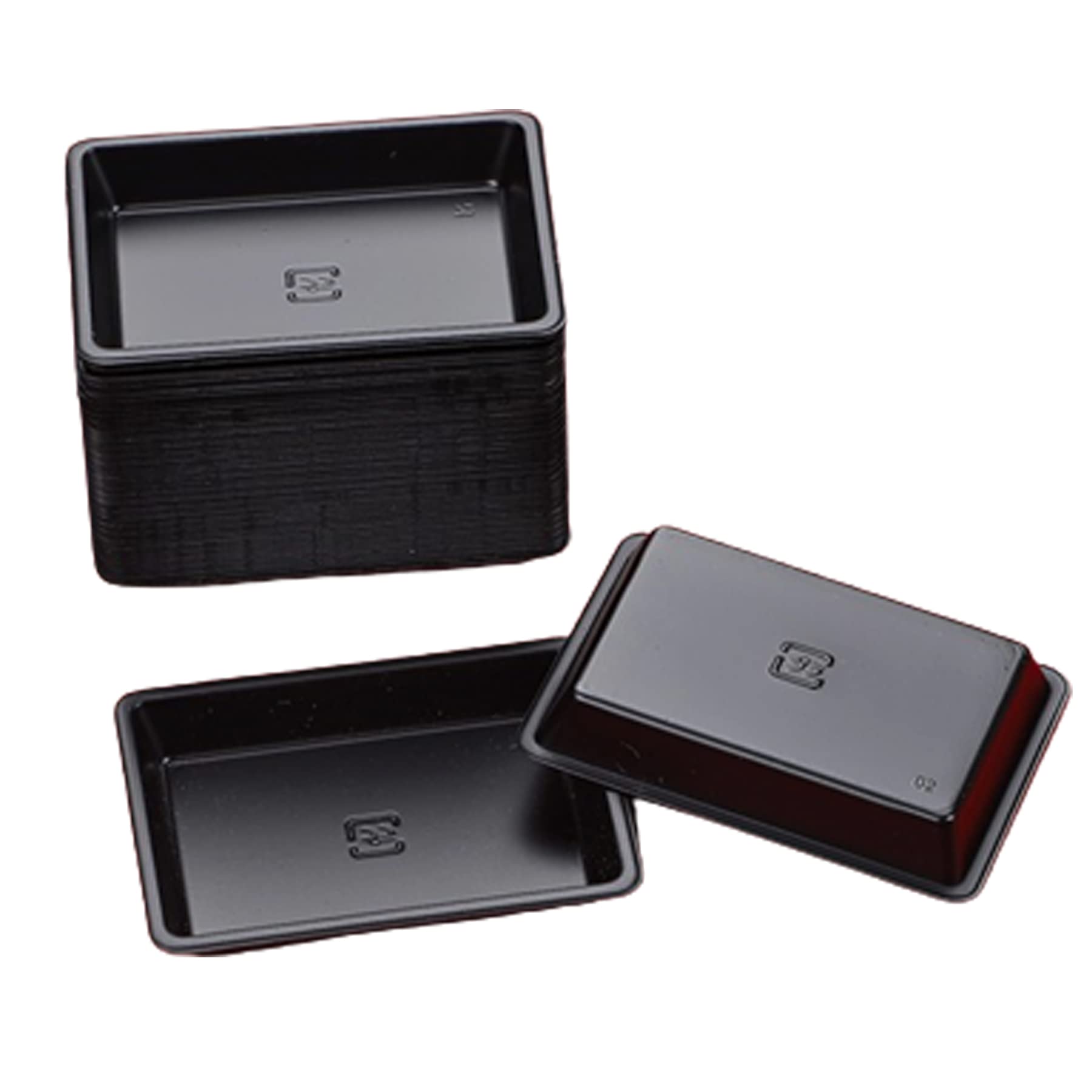 100 Pack Black Rectangle Sauce Dishes - Mini Disposable Dipping Plates for Dessert, Soup, Soy Sauce & Seasoning | Perfect for Home, Restaurants & Party Appetizers (MG20220326) | Ideal for Sushi, Dumplings, Salad Dressing & Snack Serving