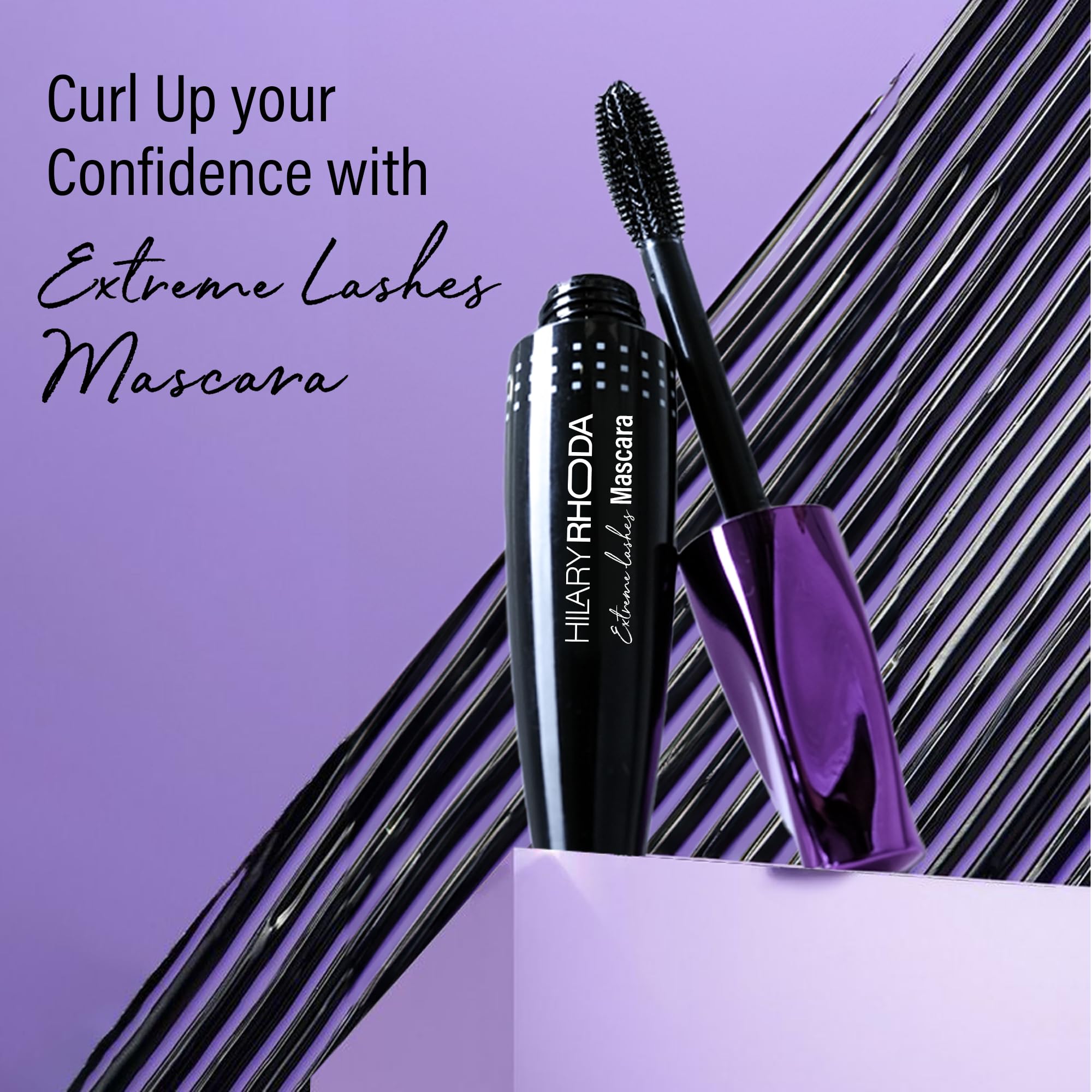 Hilary Rhoda Extreme Lashes Mascara - Volumizing & Lengthening Waterproof Mascara, 12ml | Clump-Free, Smudge-Proof & Long Lasting Formula | Perfect for Daily Wear, Special Occasions & Active Lifestyles