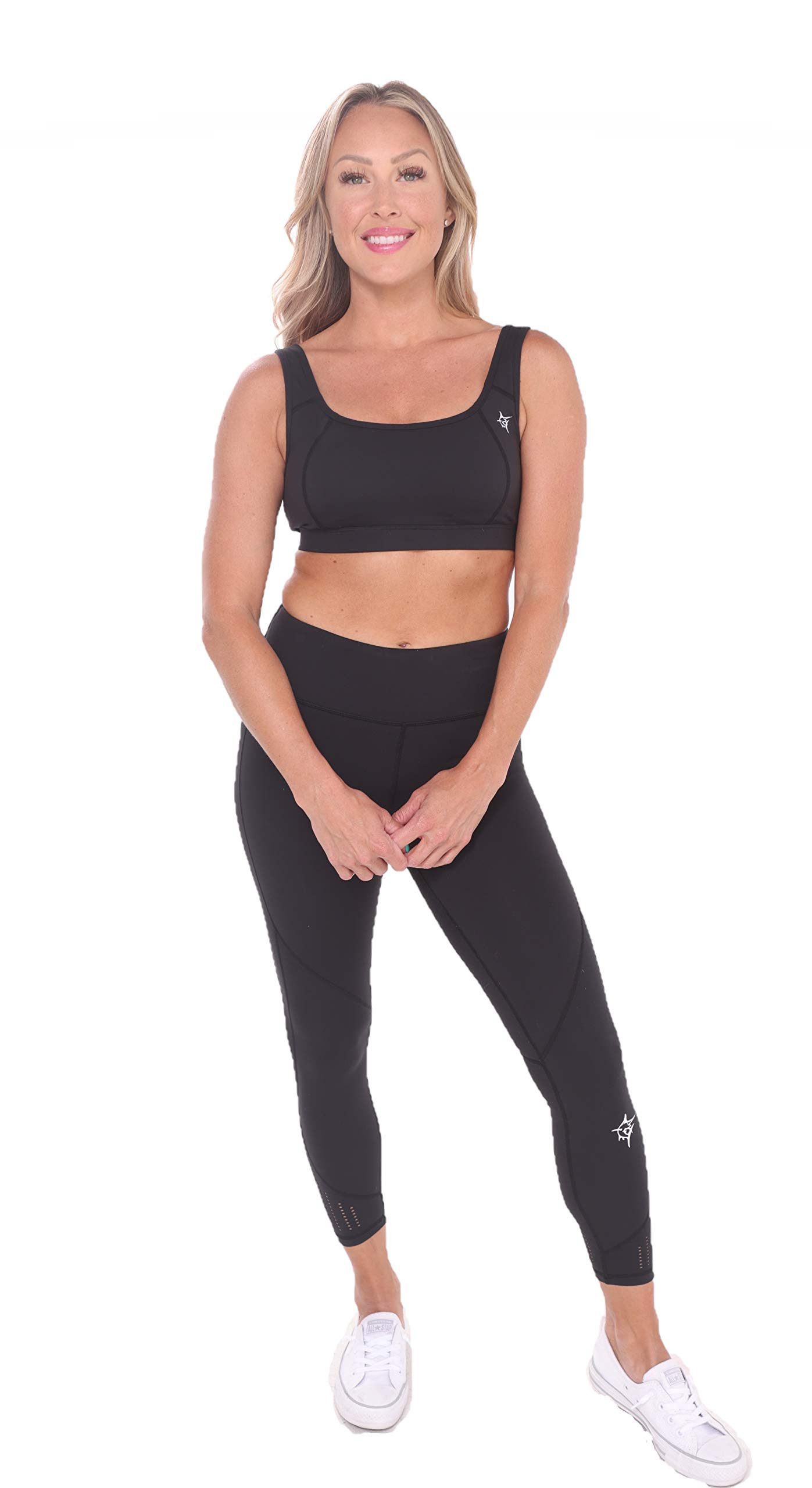 High Support White Water Sports Bra for Women - Comfortable & Quick-Dry Activewear for Swimming, Surfing & Yoga