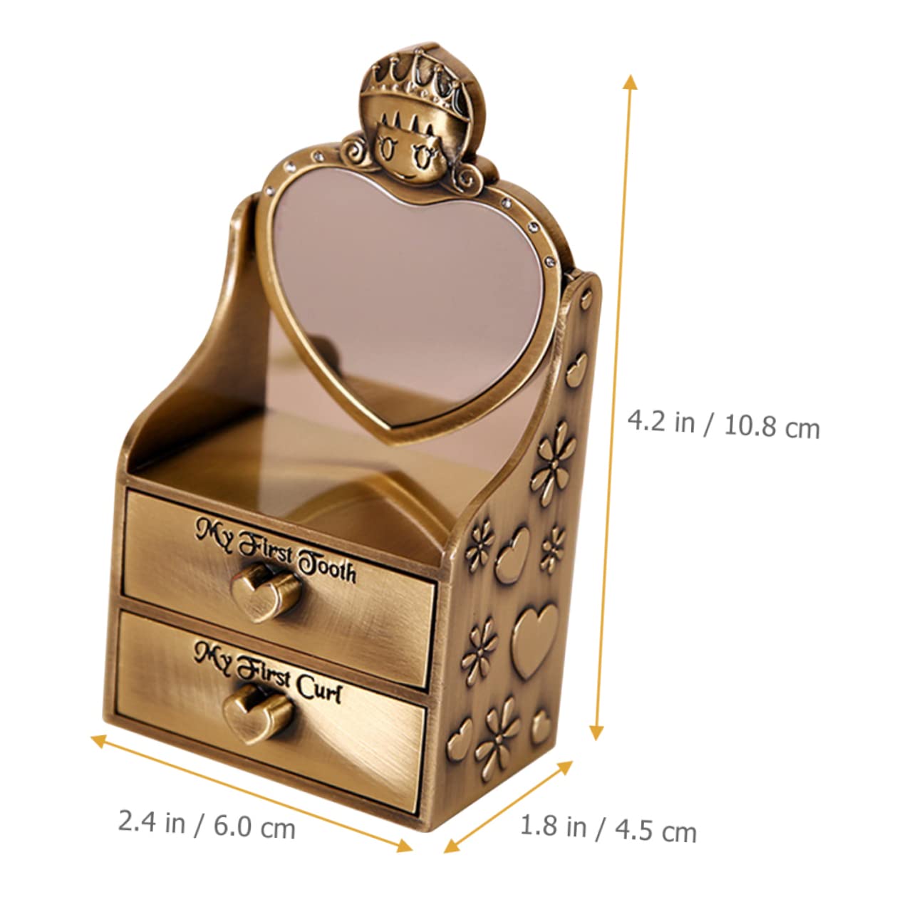 UPKOCH 2-Piece Keepsake Box for Baby Teeth - Premium Metal Tooth Storage Holder for Kids - Perfect for First Tooth, Memory Preservation & Special Milestones