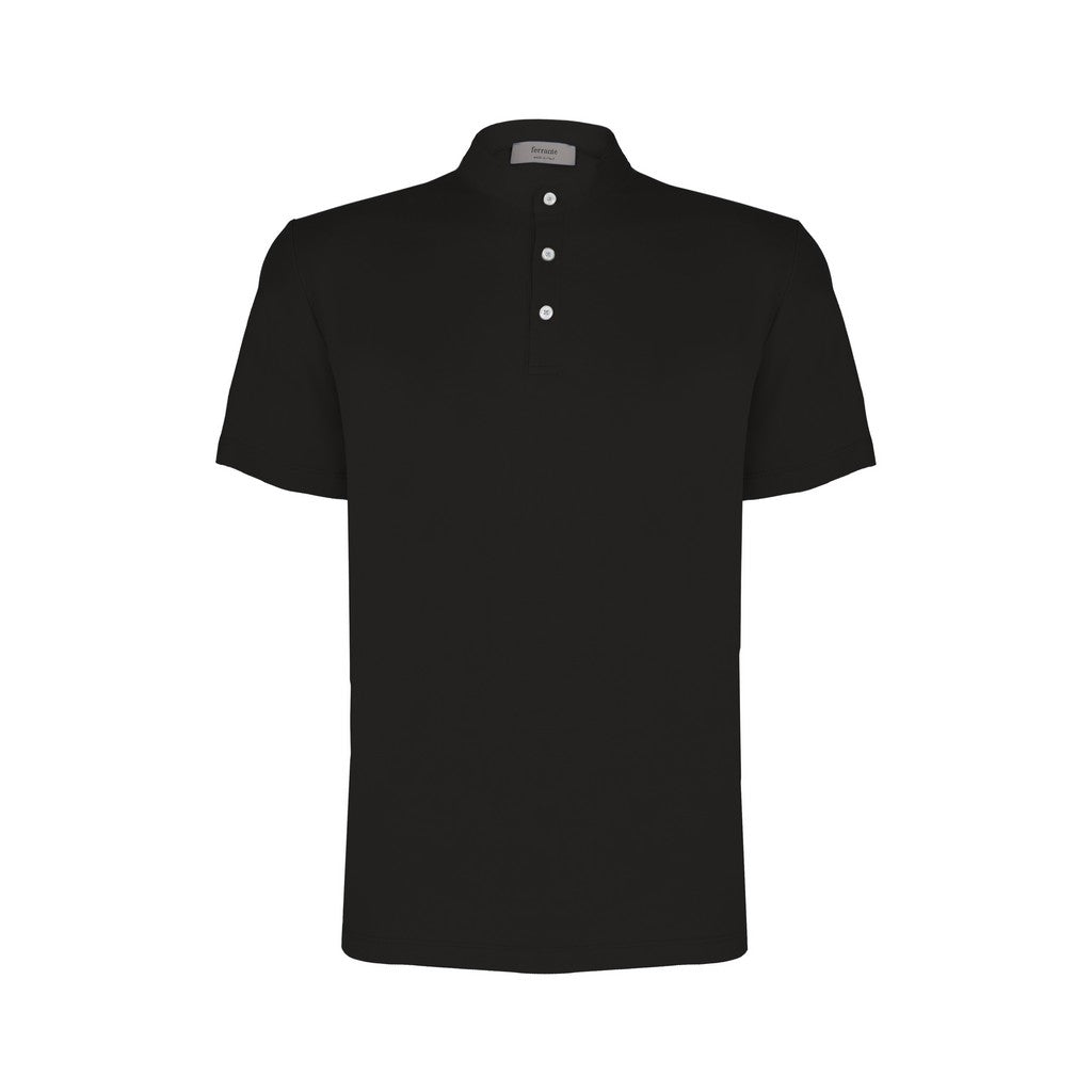 FERRANTE Men's Button Front Short Sleeve Casual Shirt - Black | Lightweight Summer Shirt for Work, Travel & Outdoor Activities