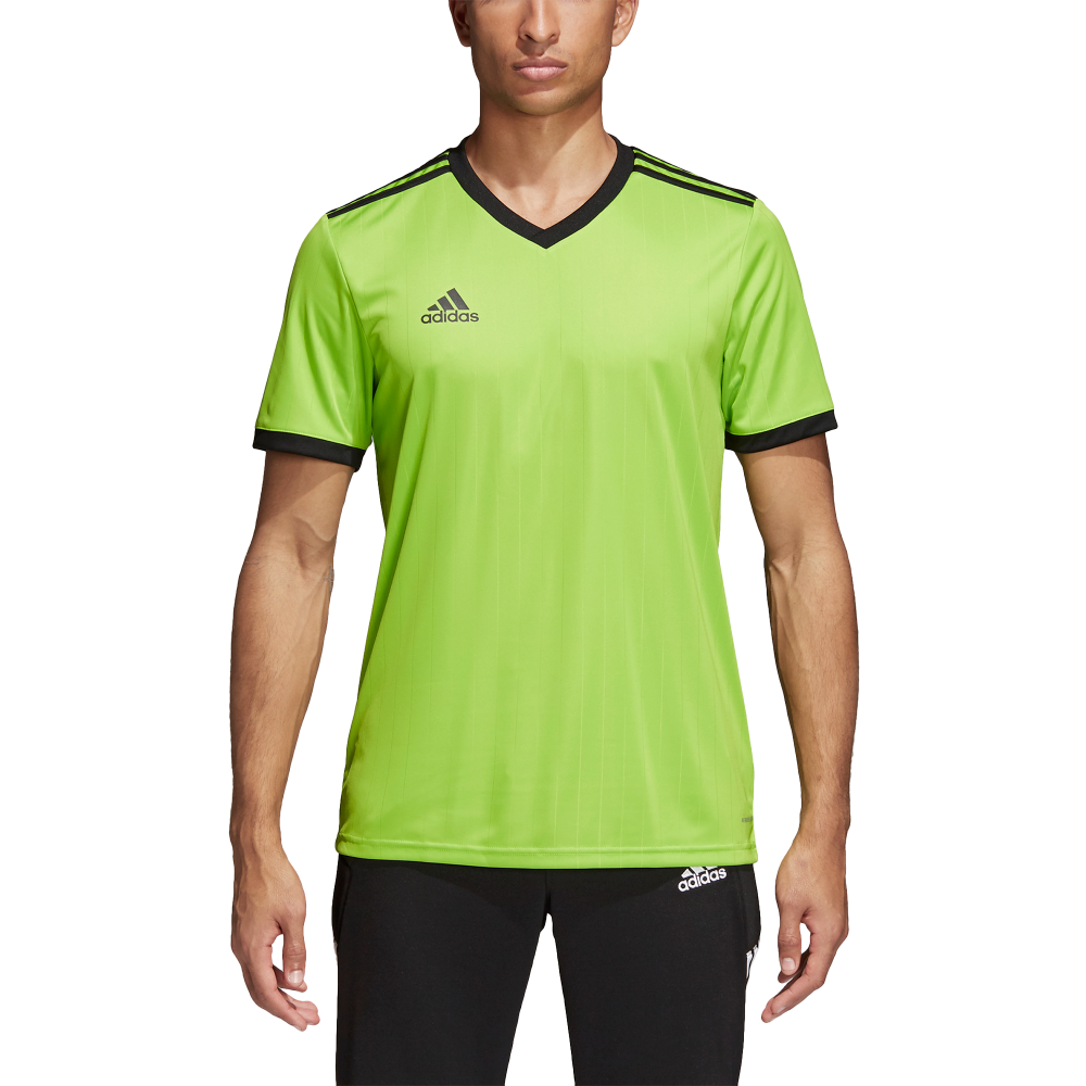 Adidas Adult Tabela 18 Soccer Jersey - Solar Green/Black - Official Licensed Football Shirt for Men - Perfect for Matches, Training & Fan Support