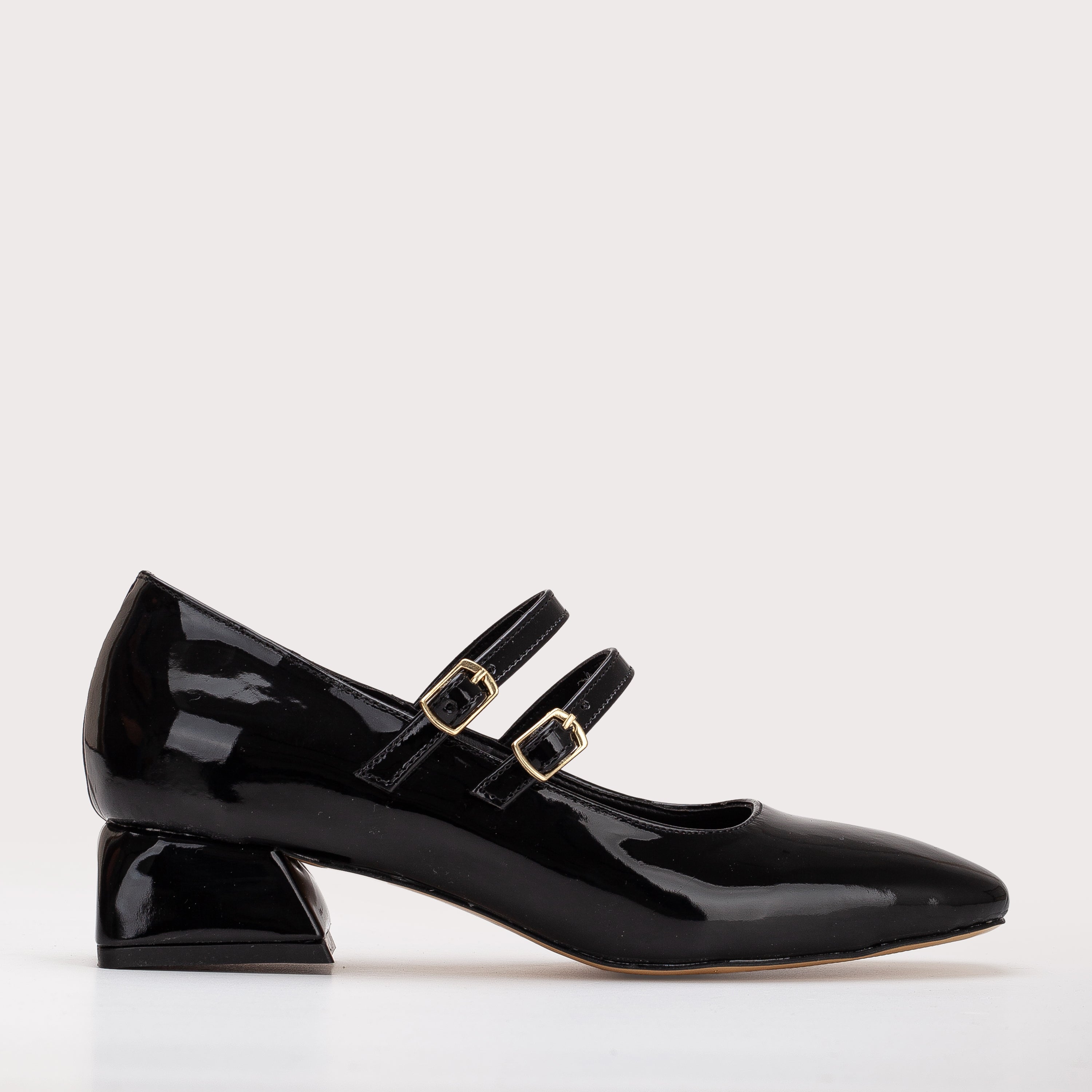 Lizbeth Women's Black Mary Jane Shoes - Classic Comfortable Flat Dress Shoes for Work, Office, and Formal Occasions