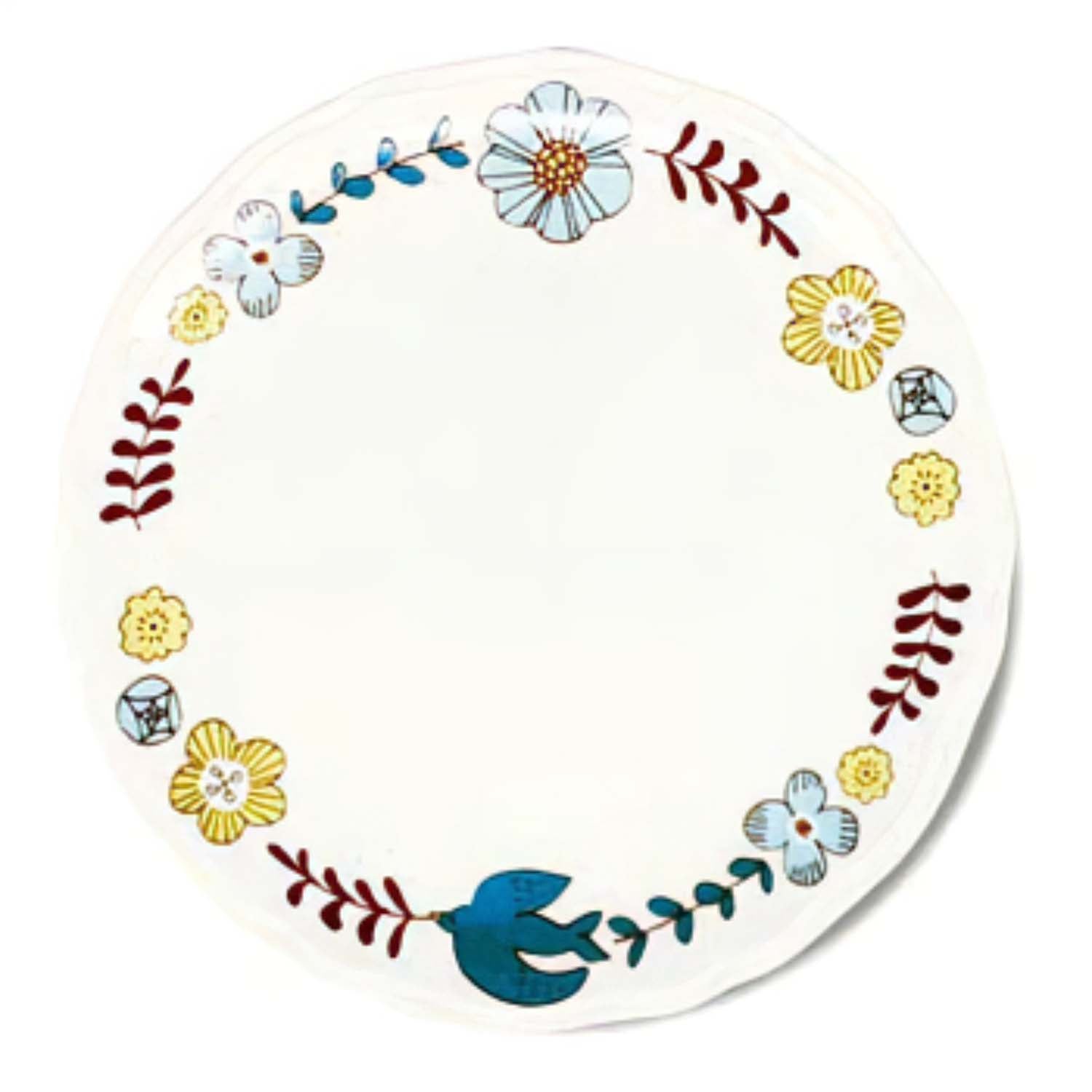 Exquisite Harekutani Porcelain Floral Bird Decorative Plate - Hand-Painted Japanese Dinnerware for Home Decor, Wedding Gift & Table Setting