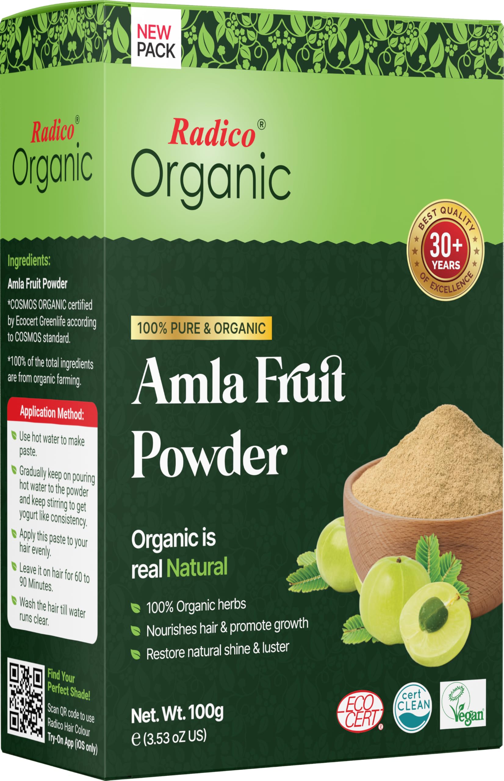 Organic Amla Hair Treatment Powder - 100% Natural Herbal Remedy for Soft, Shiny & Healthy Hair | Anti-Hair Loss, Repair Damaged Hair, Prevent Dandruff & Thinning | 100g | Perfect for Daily Hair Care & Scalp Treatment at Home