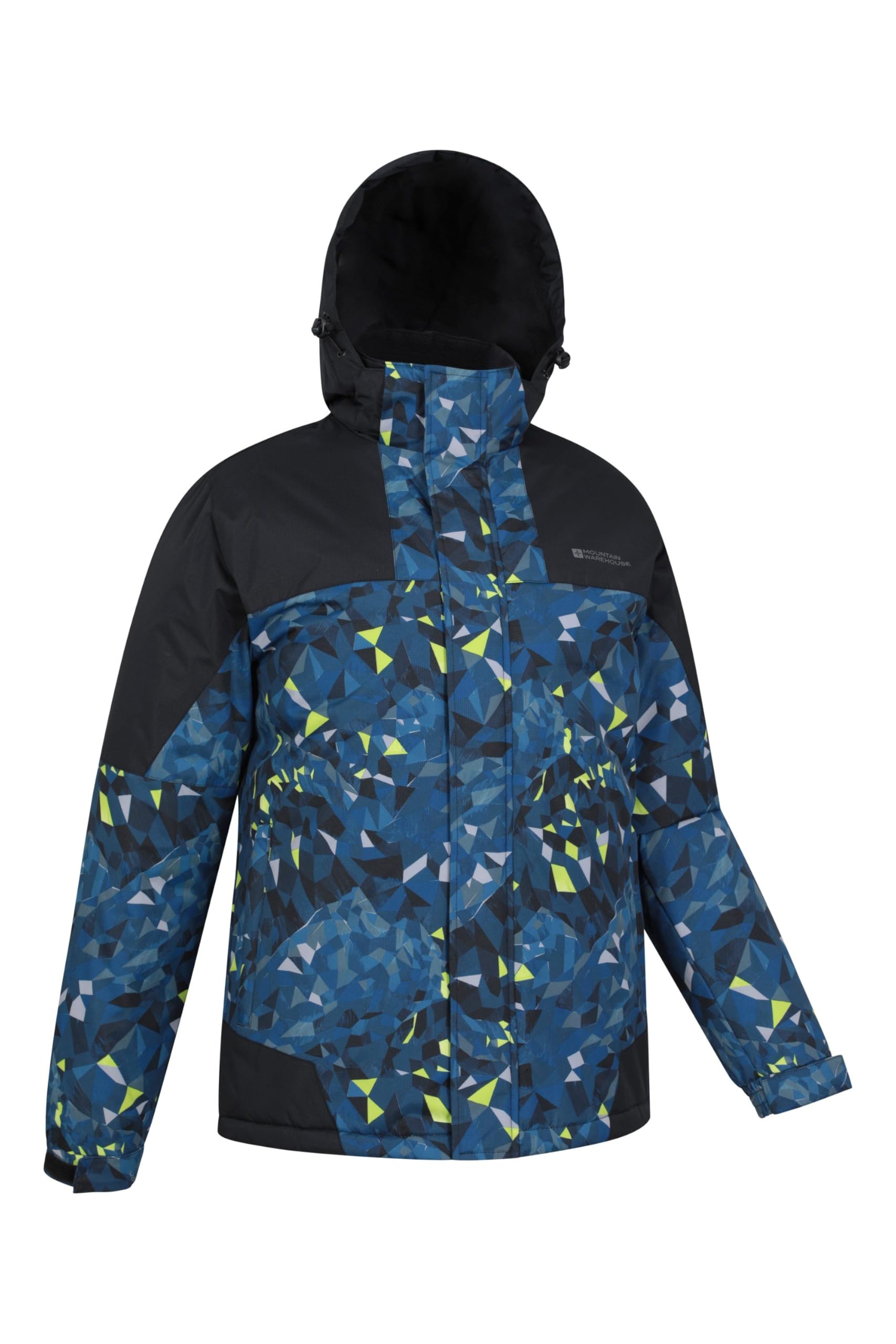 Mountain Warehouse Shadow Men's Printed Ski Jacket - Fleece Lined Winter Snow Coat for Skiing, Snowboarding & Outdoor Activities | Waterproof & Windproof Jacket for Cold Weather