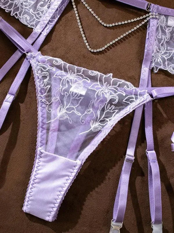 Sexy Lingerie Sets for Women - Strappy Lace Bra & Panty Set - Perfect for Valentine's Day, Honeymoon & Romantic Nights