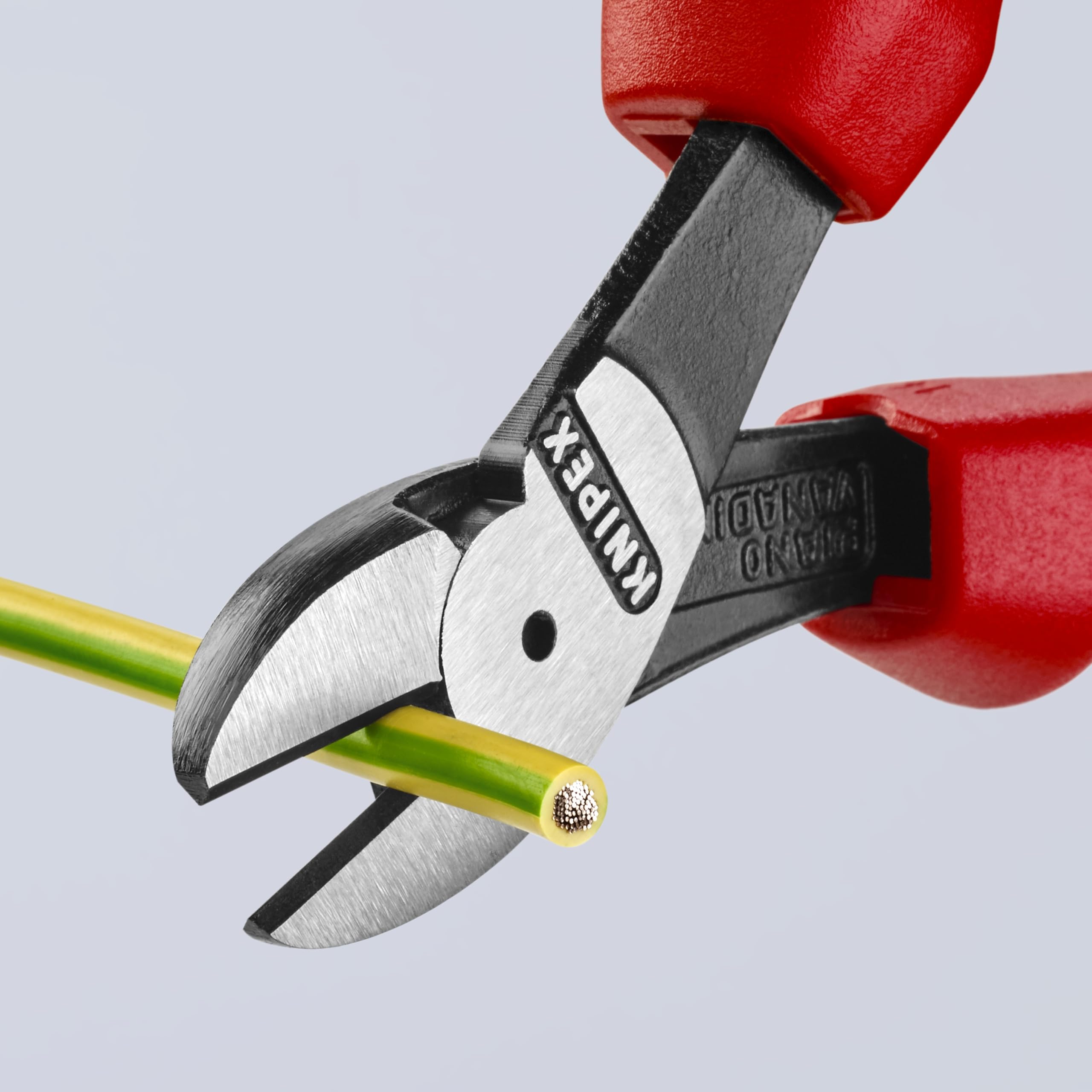 KNIPEX High Leverage Diagonal Cutters - Professional Red Wire Cutting Pliers for Electrical Work, DIY Projects & Home Repairs