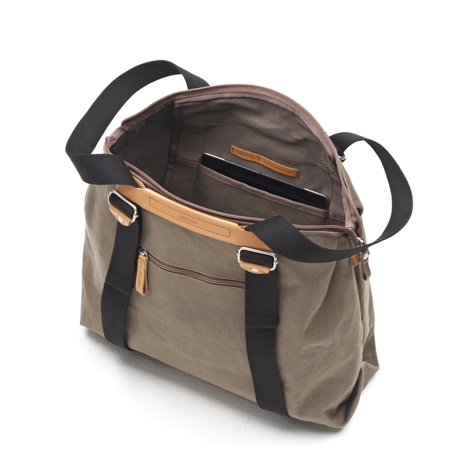 Qwstion Simple Ziptote - Stylish & Durable Reusable Shopping Tote Bag for Groceries, Travel & Everyday Use